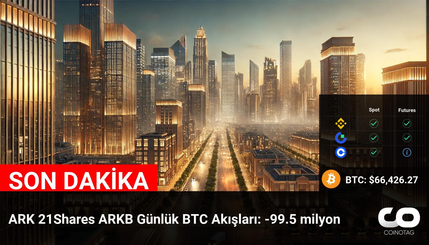 ARK 21Shares ARKB Günlük BTC Akışları: -99.5 milyon – ARKB Fiyatını Olumsuz Etkileyebilir