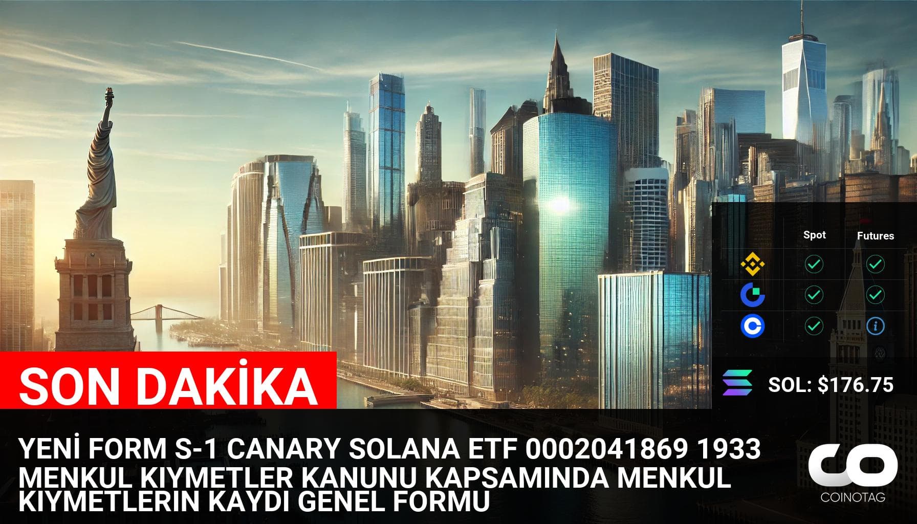 Solana ETF Form S-1: Yeni Menkul Kıymetler Kanunu Kapsamında Kayıt Genel Formu ve Fiyat Analizi