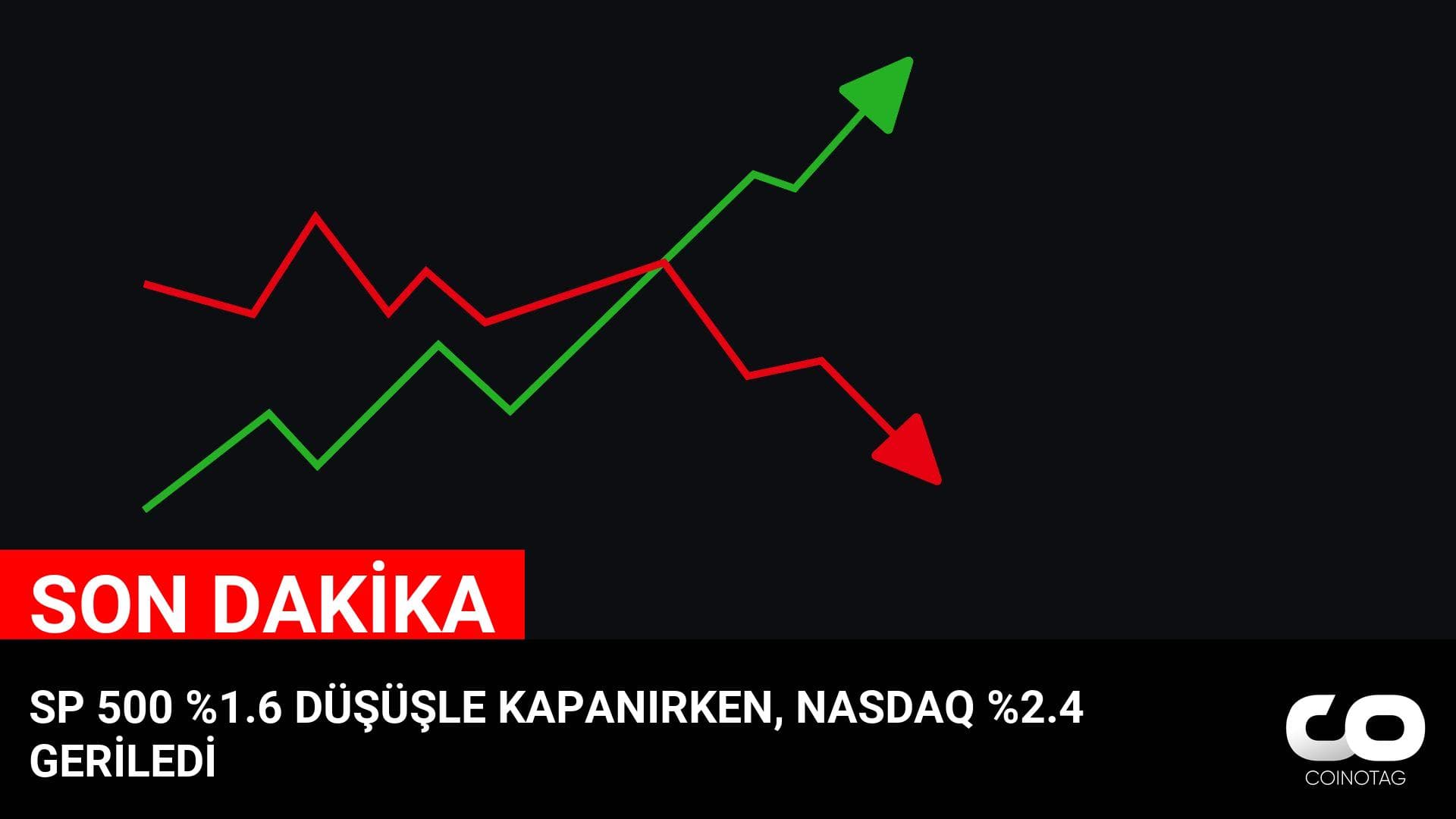 SP 500 %1.6 DÜŞÜŞLE KAPANIRKEN, NASDAQ %2.4 GERİLEDİ