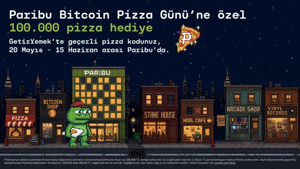 Paribu Bitcoin Pizza Günü’nde, Bitcoin ile yapılan tarihteki ilk alışveriş yeniden canlanıyor