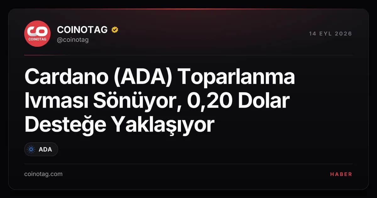 Cardano (ADA) Toparlanma Ivması Sönüyor, 0,20 Dolar Desteğe Yaklaşıyor