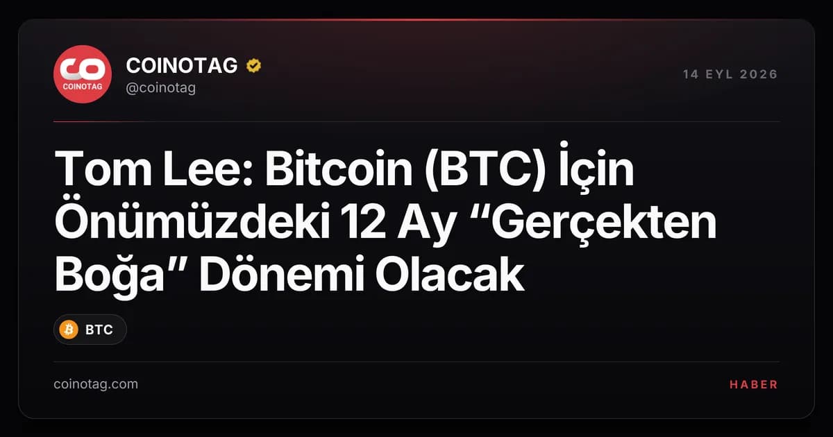Tom Lee: Bitcoin (BTC) İçin Önümüzdeki 12 Ay “Gerçekten Boğa” Dönemi Olacak