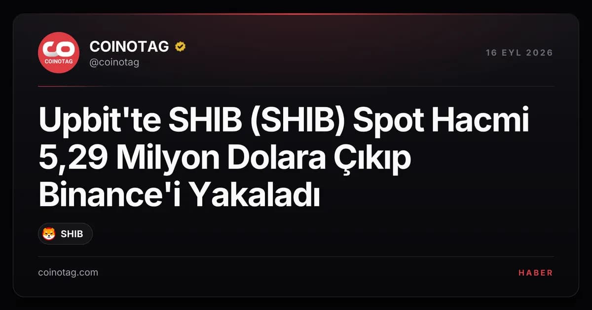 Upbit'te SHIB (SHIB) Spot Hacmi 5,29 Milyon Dolara Çıkıp Binance'i Yakaladı