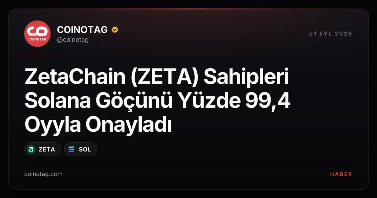 ZetaChain (ZETA) Sahipleri Solana Göçünü Yüzde 99,4 Oyyla Onayladı