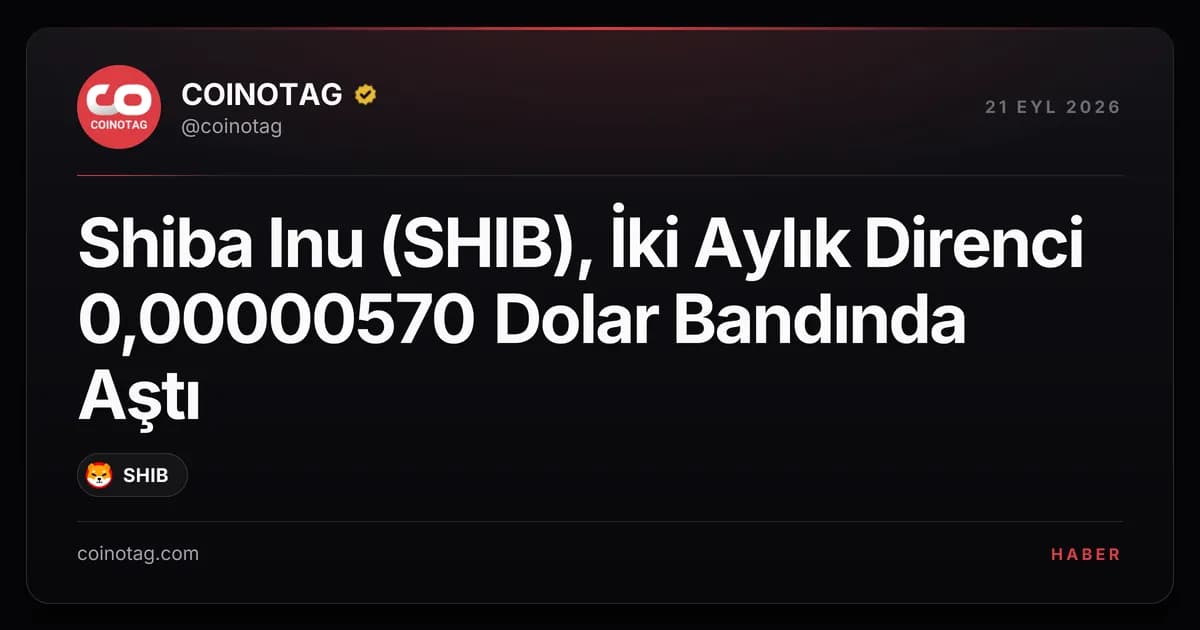 Shiba Inu (SHIB), İki Aylık Direnci 0,00000570 Dolar Bandında Aştı