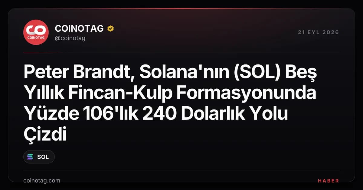 Peter Brandt, Solana'nın (SOL) Beş Yıllık Fincan-Kulp Formasyonunda Yüzde 106'lık 240 Dolarlık Yolu Çizdi