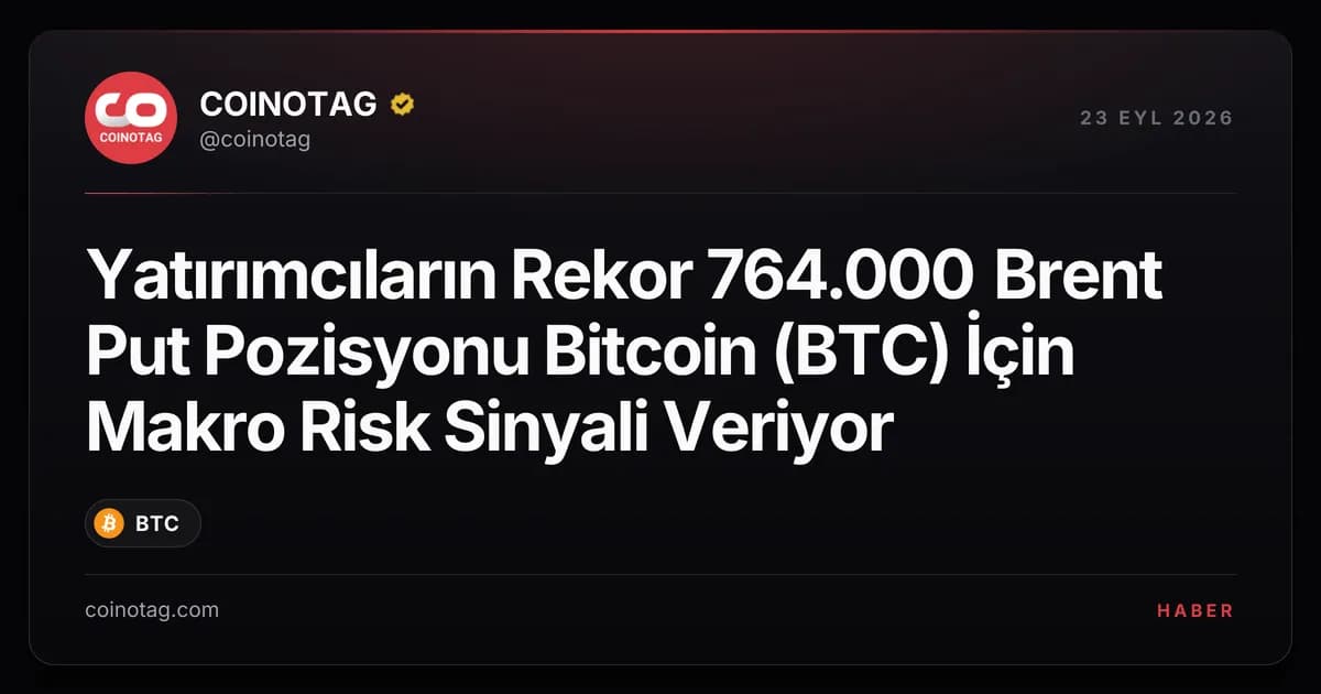 Yatırımcıların Rekor 764.000 Brent Put Pozisyonu Bitcoin (BTC) İçin Makro Risk Sinyali Veriyor