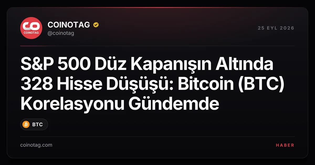 S&P 500 Düz Kapanışın Altında 328 Hisse Düşüşü: Bitcoin (BTC) Korelasyonu Gündemde