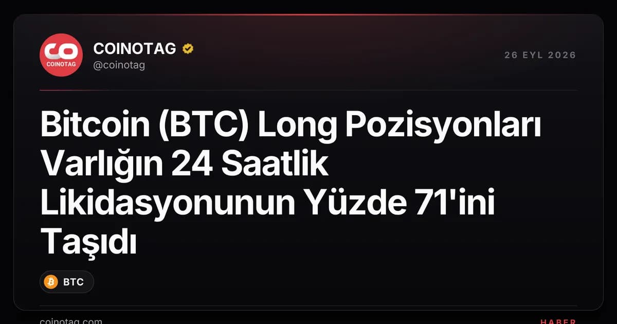Bitcoin (BTC) Long Pozisyonları Varlığın 24 Saatlik Likidasyonunun Yüzde 71'ini Taşıdı