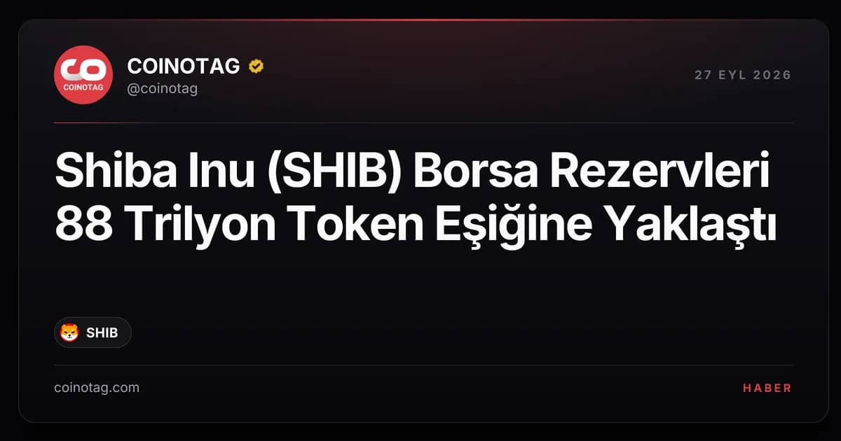 Shiba Inu (SHIB) Borsa Rezervleri 88 Trilyon Token Eşiğine Yaklaştı