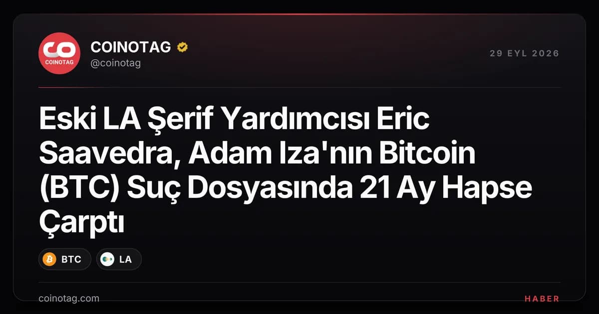 Eski LA Şerif Yardımcısı Eric Saavedra, Adam Iza'nın Bitcoin (BTC) Suç Dosyasında 21 Ay Hapse Çarptı