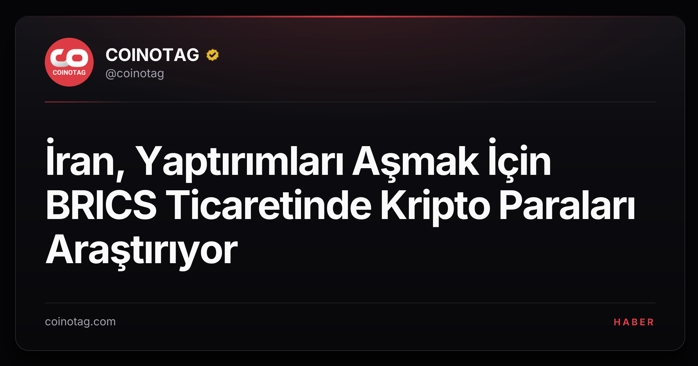 İran, Yaptırımları Aşmak İçin BRICS Ticaretinde Kripto Paraları Araştırıyor