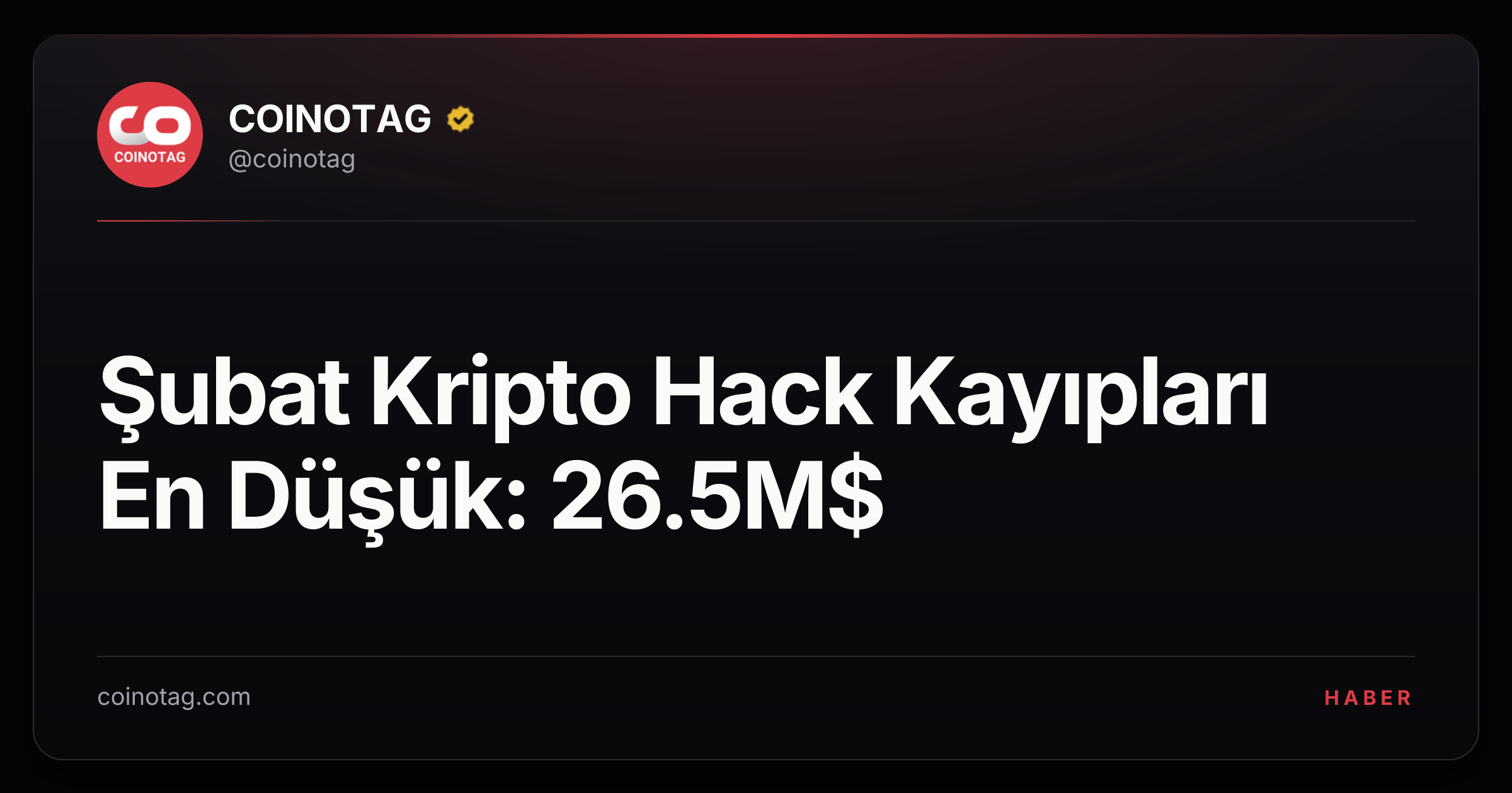 Şubat Kripto Hack Kayıpları En Düşük: 26.5M$