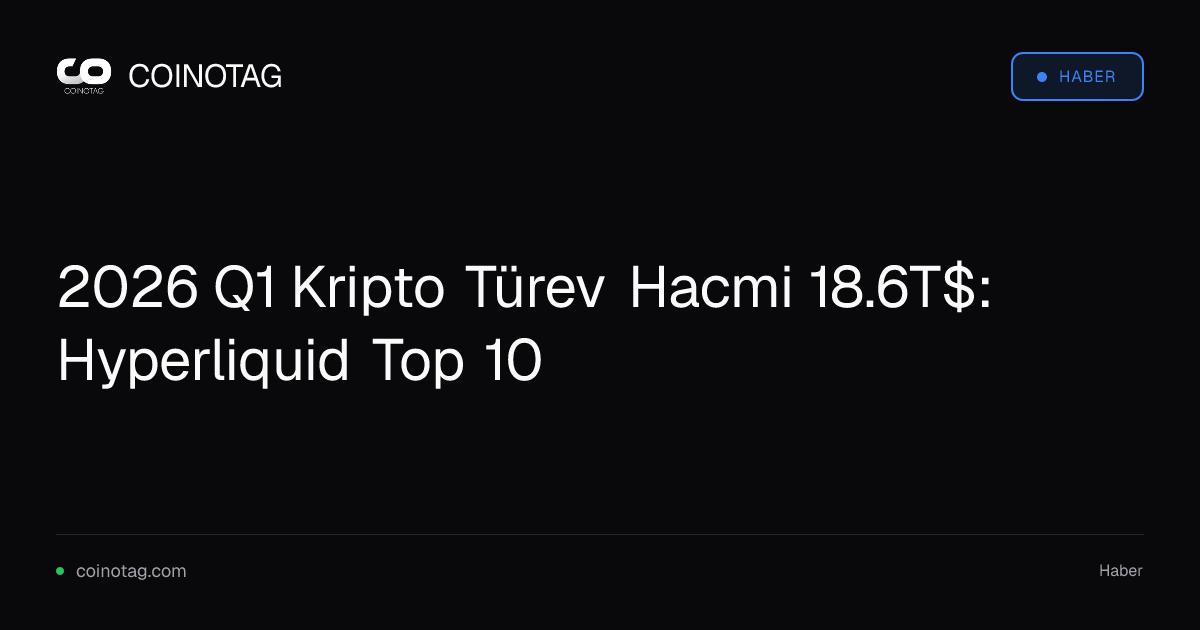 2026 Q1 Kripto Türev Hacmi 18.6T$: Hyperliquid Top 10