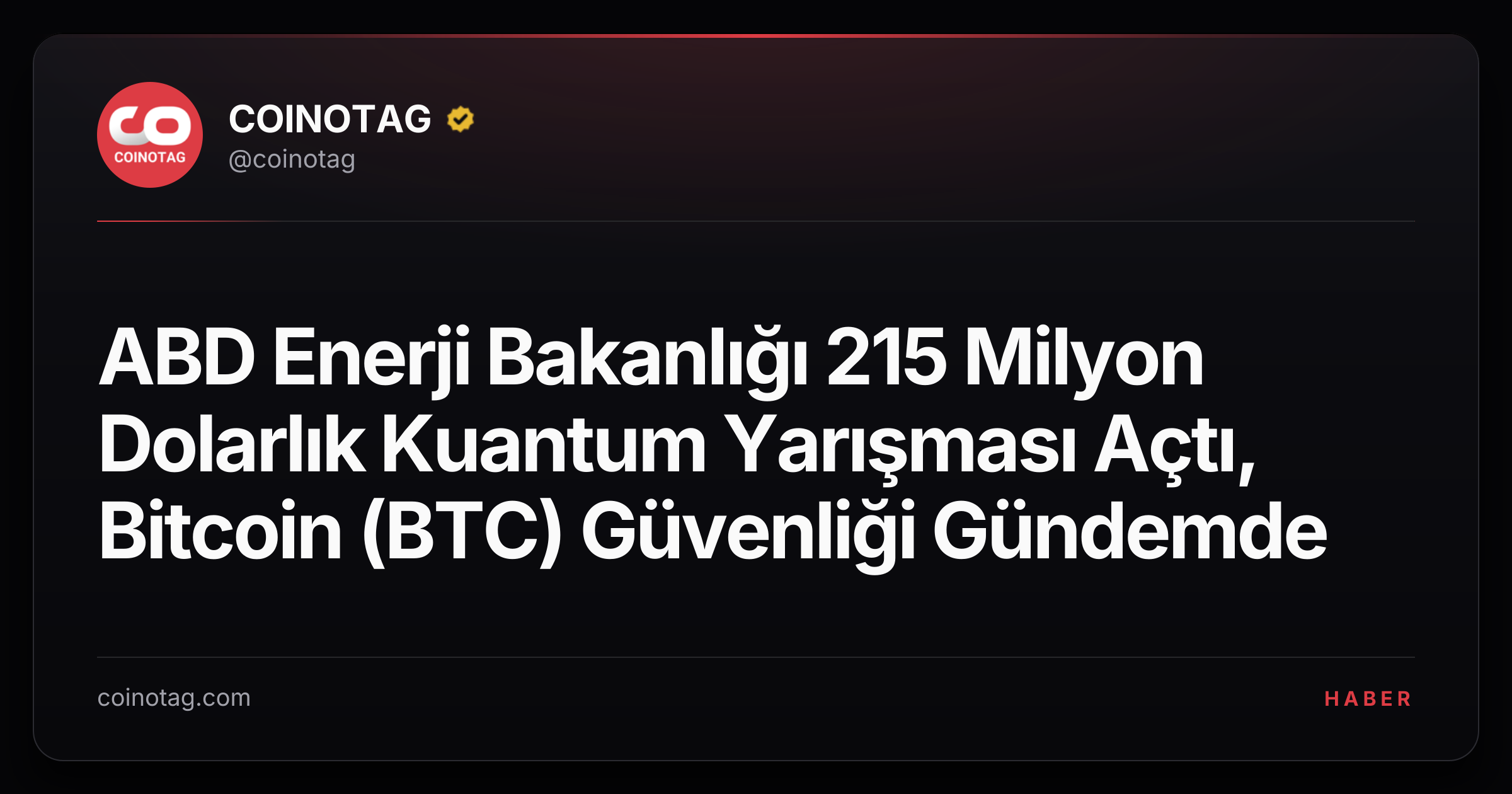 ABD Enerji Bakanlığı 215 Milyon Dolarlık Kuantum Yarışması Açtı, Bitcoin (BTC) Güvenliği Gündemde