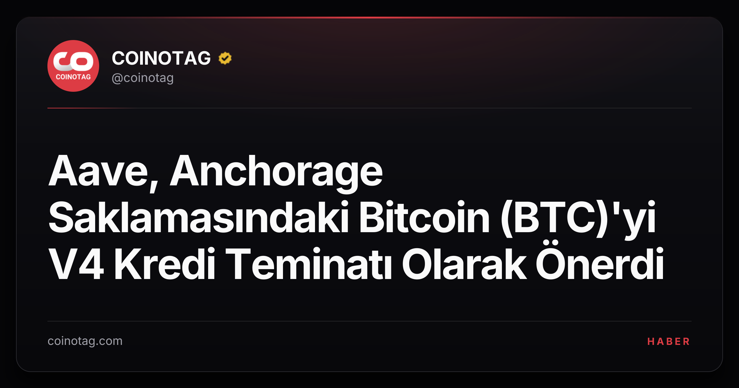 Aave, Anchorage Saklamasındaki Bitcoin (BTC)'yi V4 Kredi Teminatı Olarak Önerdi