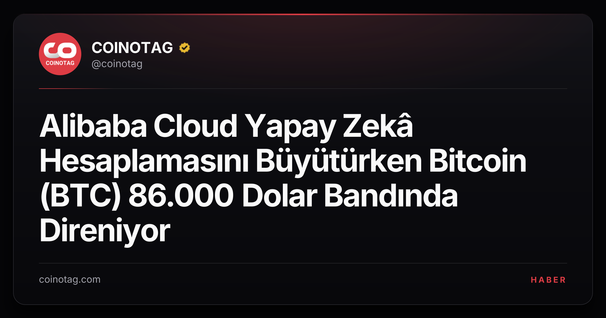 Alibaba Cloud Yapay Zekâ Hesaplamasını Büyütürken Bitcoin (BTC) 86.000 Dolar Bandında Direniyor