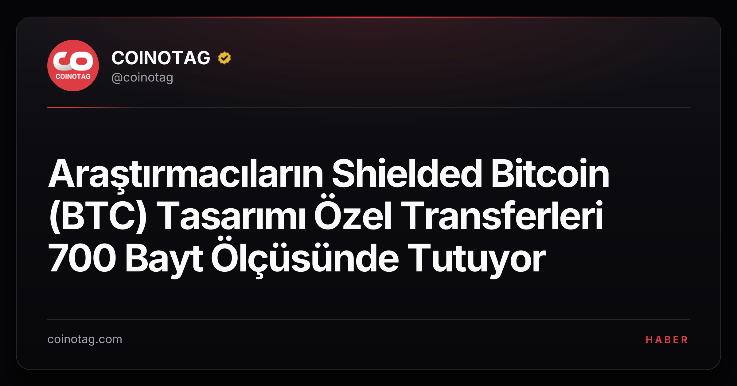 Araştırmacıların Shielded Bitcoin (BTC) Tasarımı Özel Transferleri 700 Bayt Ölçüsünde Tutuyor