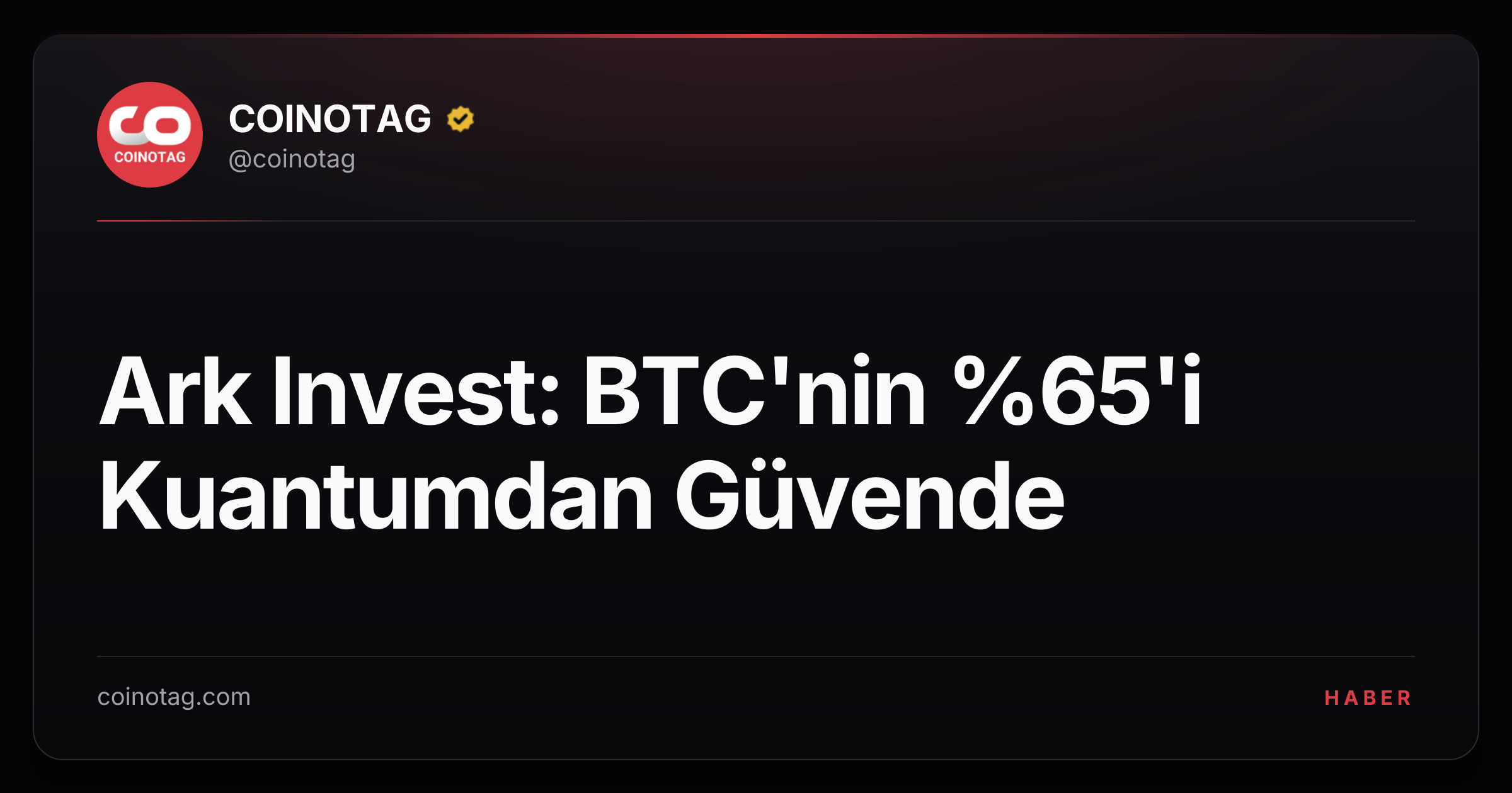 Ark Invest: BTC'nin %65'i Kuantumdan Güvende
