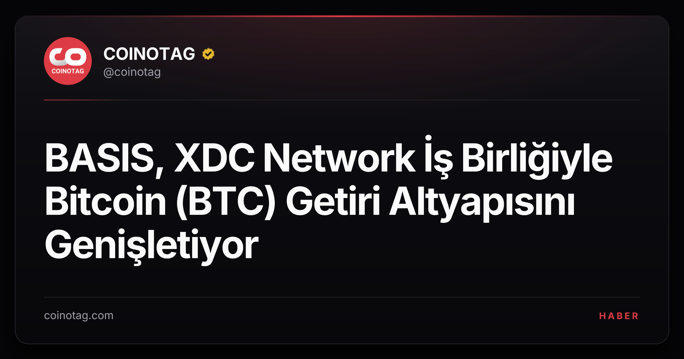 BASIS, XDC Network İş Birliğiyle Bitcoin (BTC) Getiri Altyapısını Genişletiyor