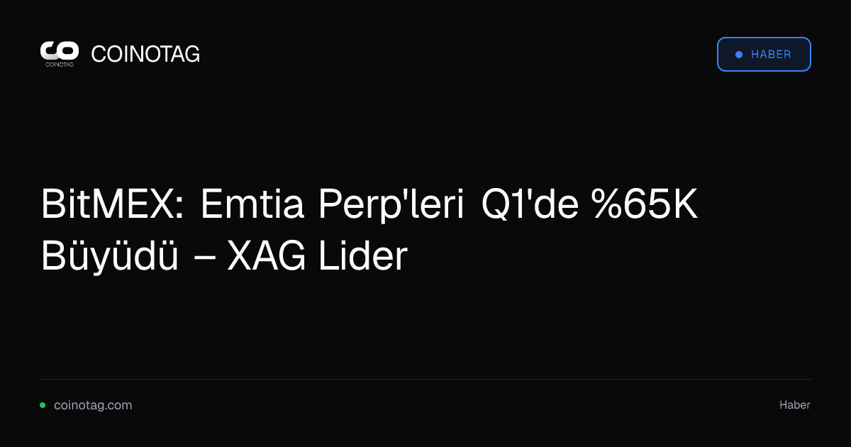 BitMEX: Emtia Perp'leri Q1'de %65K Büyüdü – XAG Lider