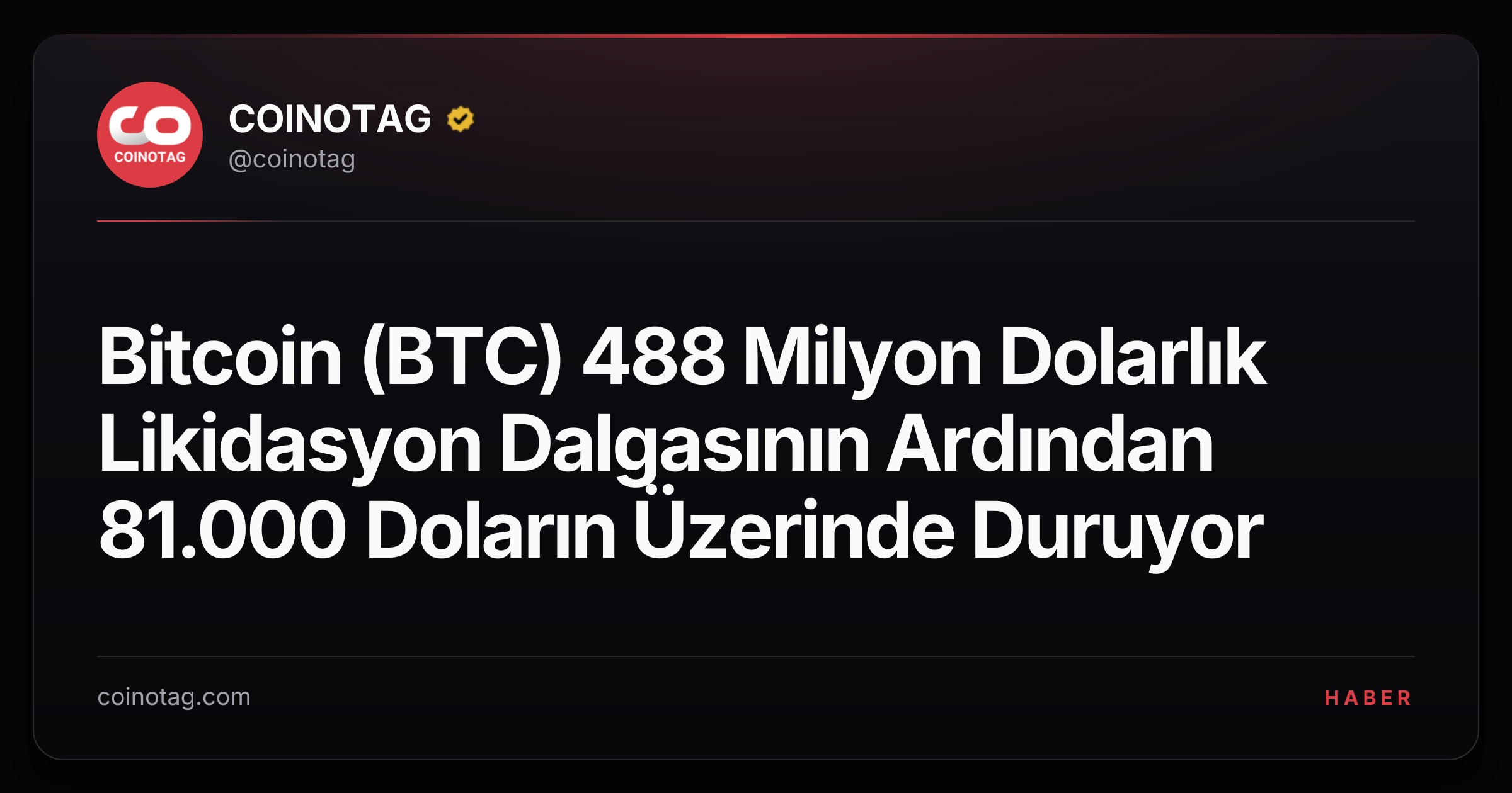 Bitcoin (BTC) 488 Milyon Dolarlık Likidasyon Dalgasının Ardından 81.000 Doların Üzerinde Duruyor