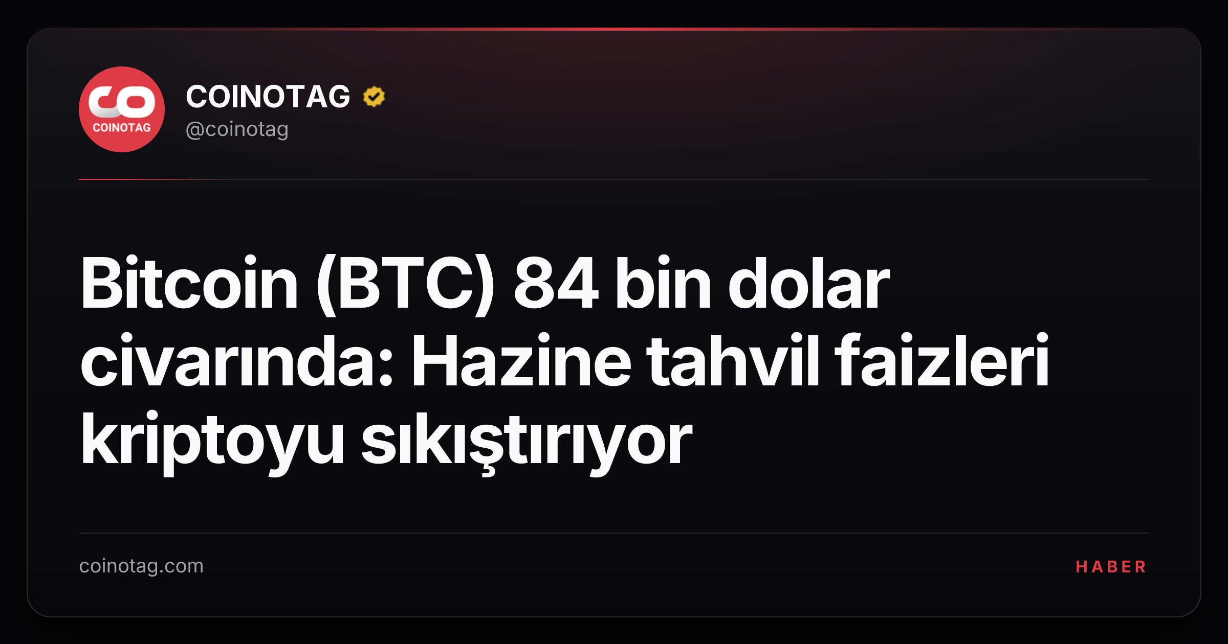 Bitcoin (BTC) 84 bin dolar civarında: Hazine tahvil faizleri kriptoyu sıkıştırıyor