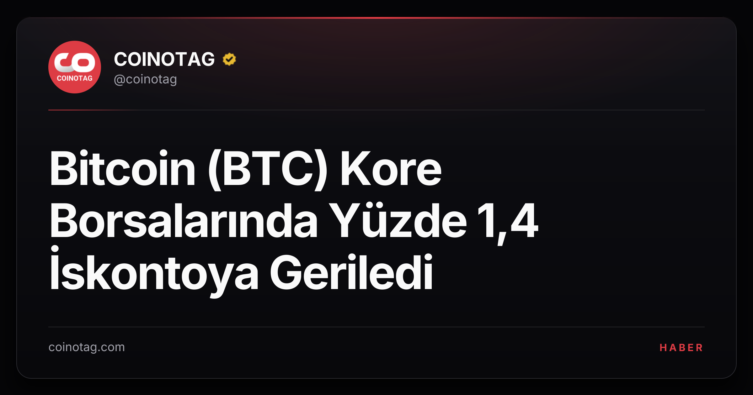 Bitcoin (BTC) Kore Borsalarında Yüzde 1,4 İskontoya Geriledi