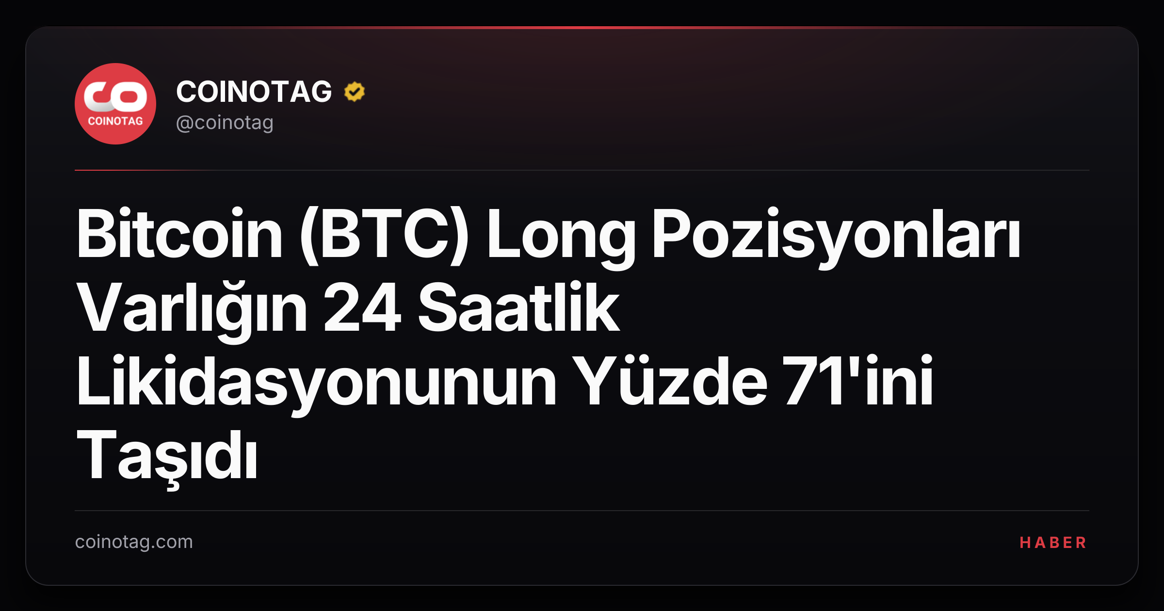 Bitcoin (BTC) Long Pozisyonları Varlığın 24 Saatlik Likidasyonunun Yüzde 71'ini Taşıdı