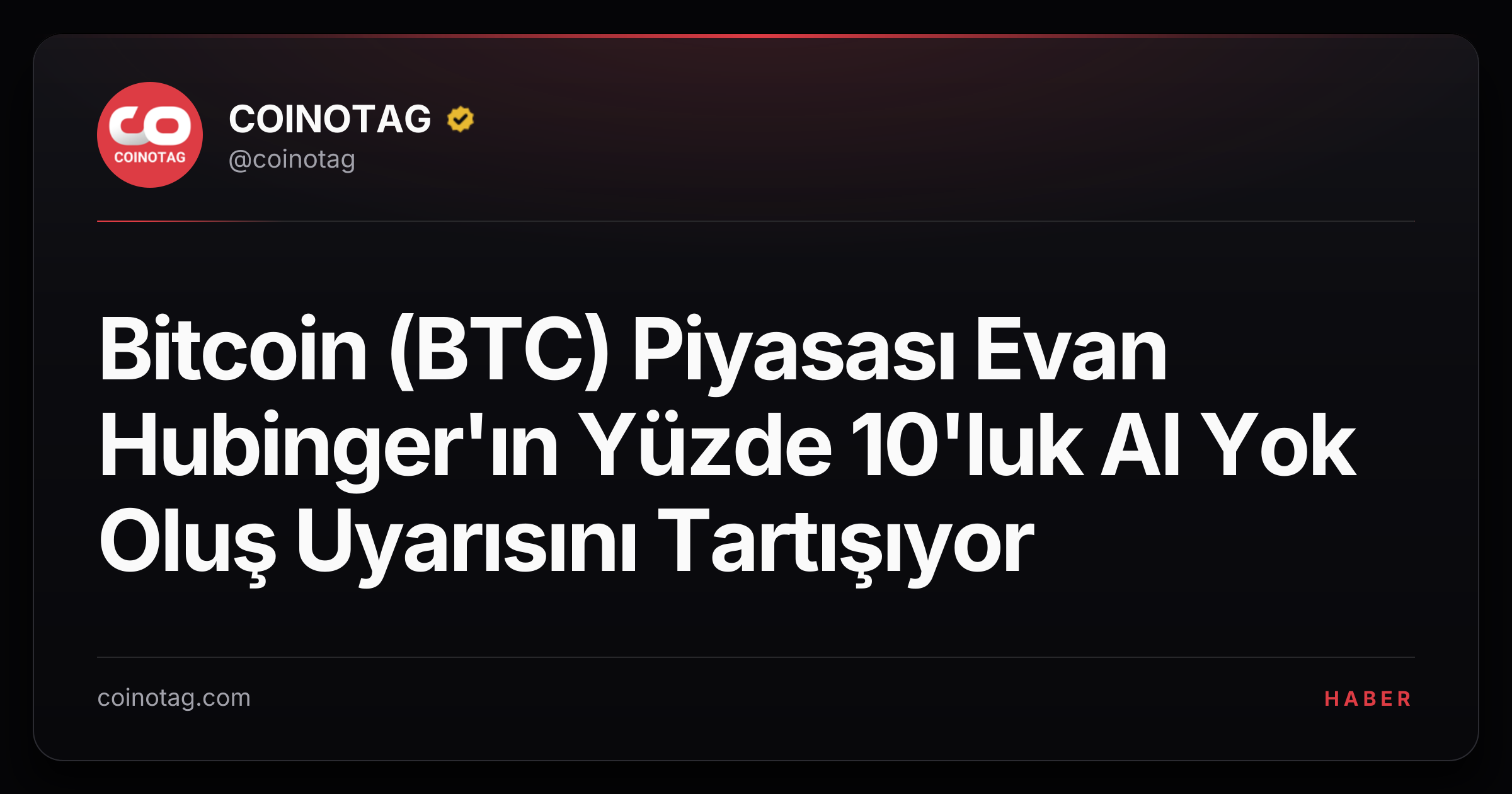 Bitcoin (BTC) Piyasası Evan Hubinger'ın Yüzde 10'luk AI Yok Oluş Uyarısını Tartışıyor