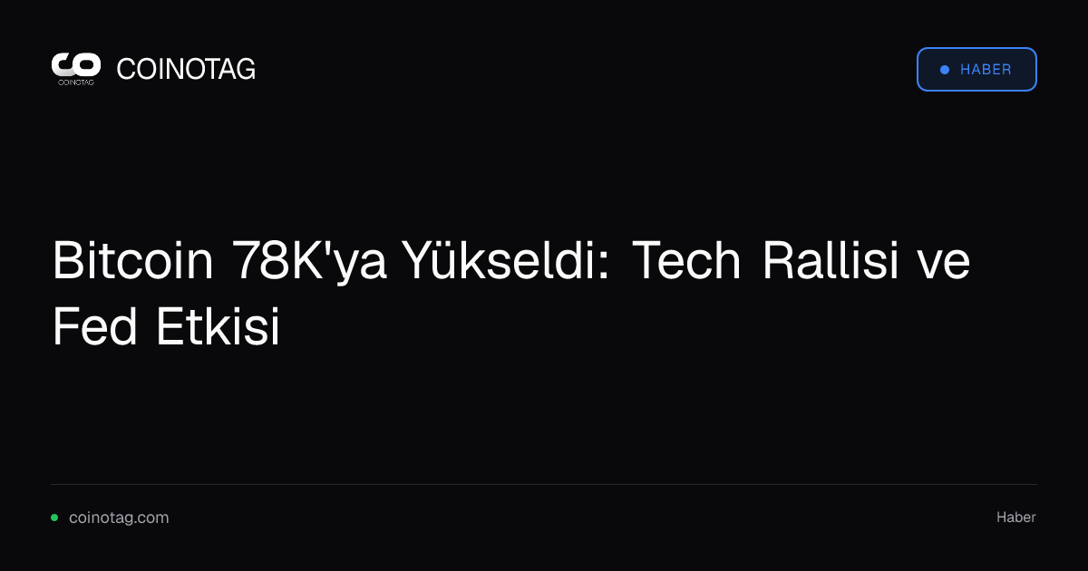 Bitcoin 78K'ya Yükseldi: Tech Rallisi ve Fed Etkisi