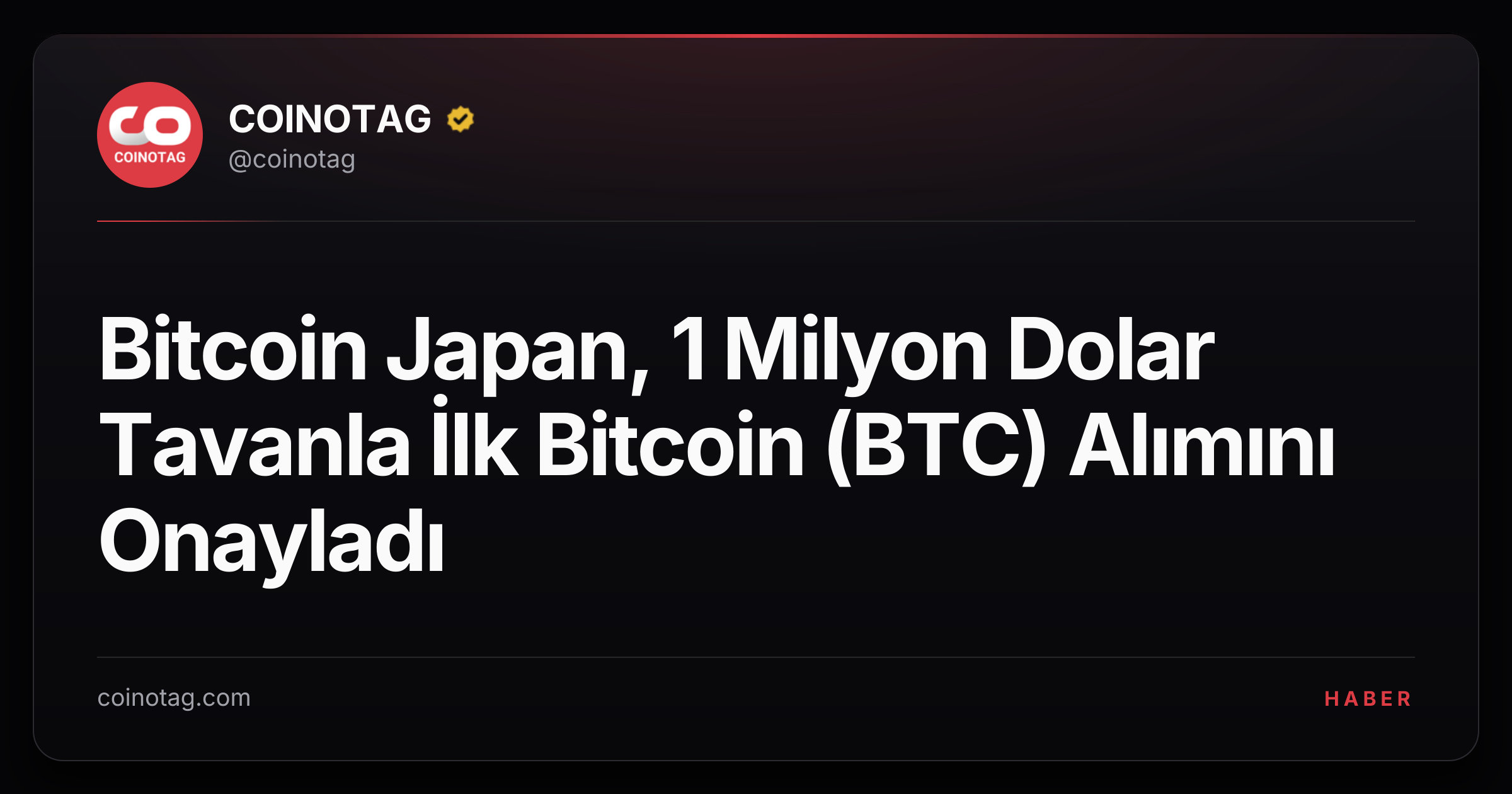 Bitcoin Japan, 1 Milyon Dolar Tavanla İlk Bitcoin (BTC) Alımını Onayladı