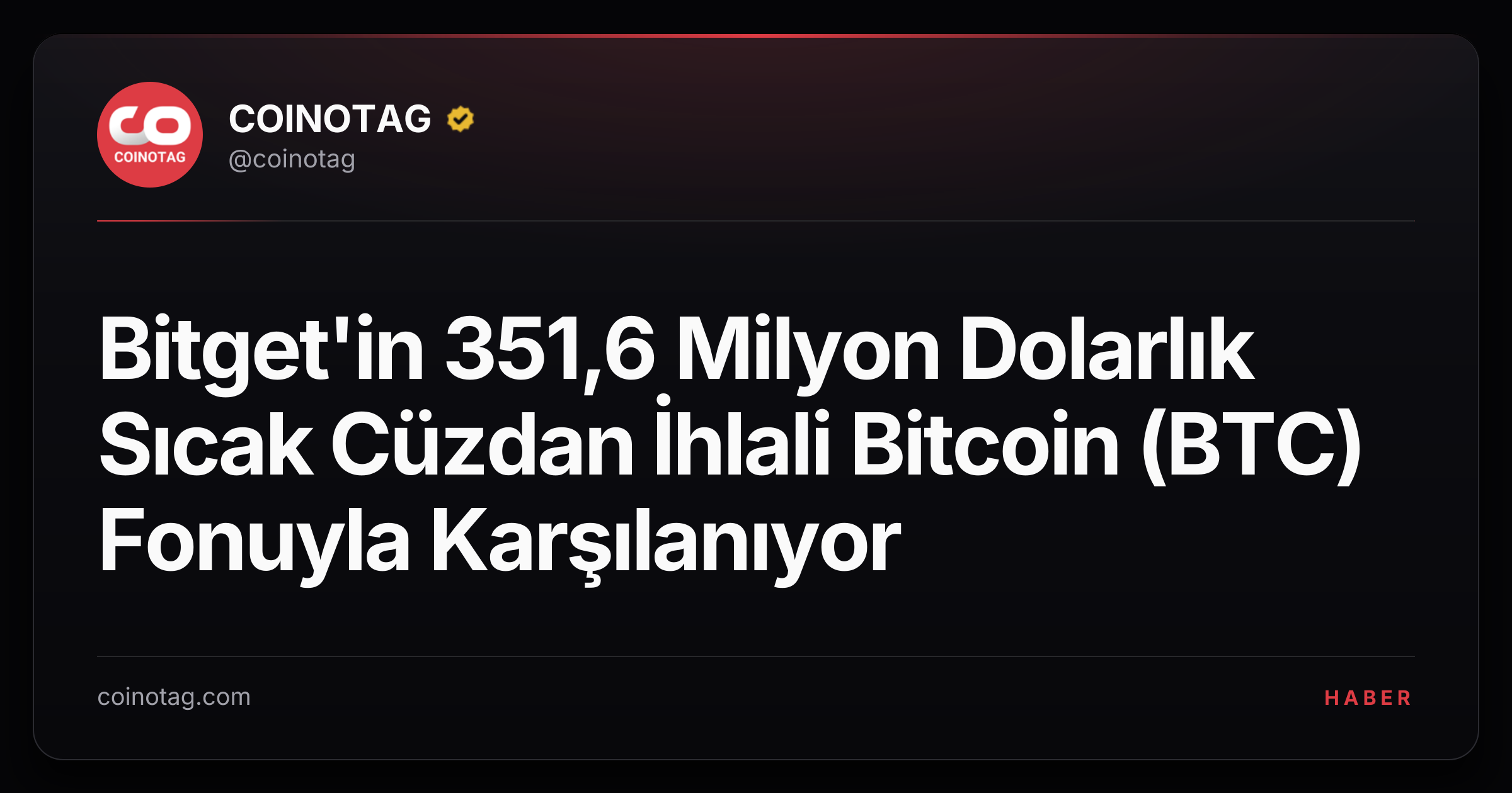 Bitget'in 351,6 Milyon Dolarlık Sıcak Cüzdan İhlali Bitcoin (BTC) Fonuyla Karşılanıyor