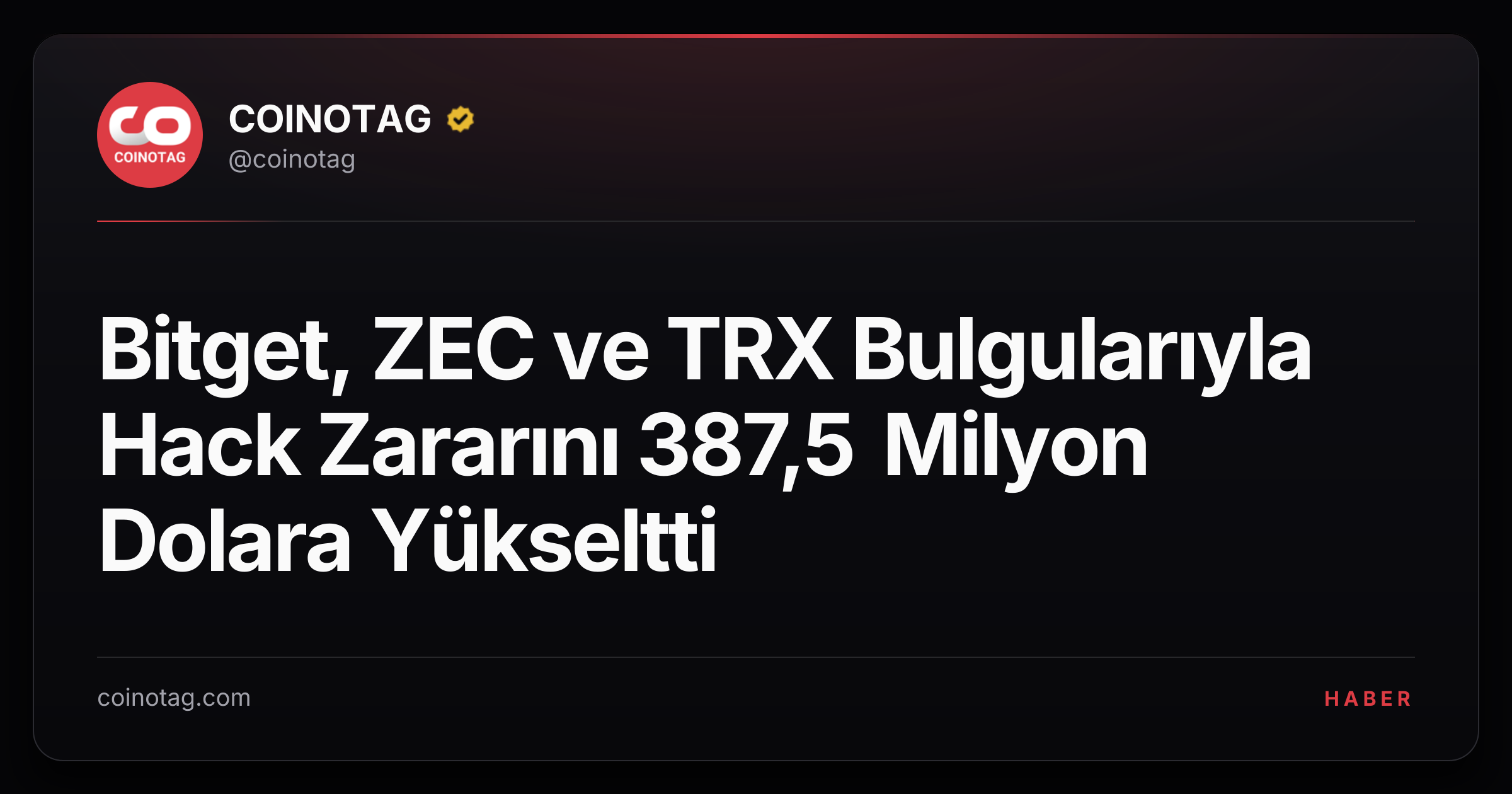 Bitget, ZEC ve TRX Bulgularıyla Hack Zararını 387,5 Milyon Dolara Yükseltti