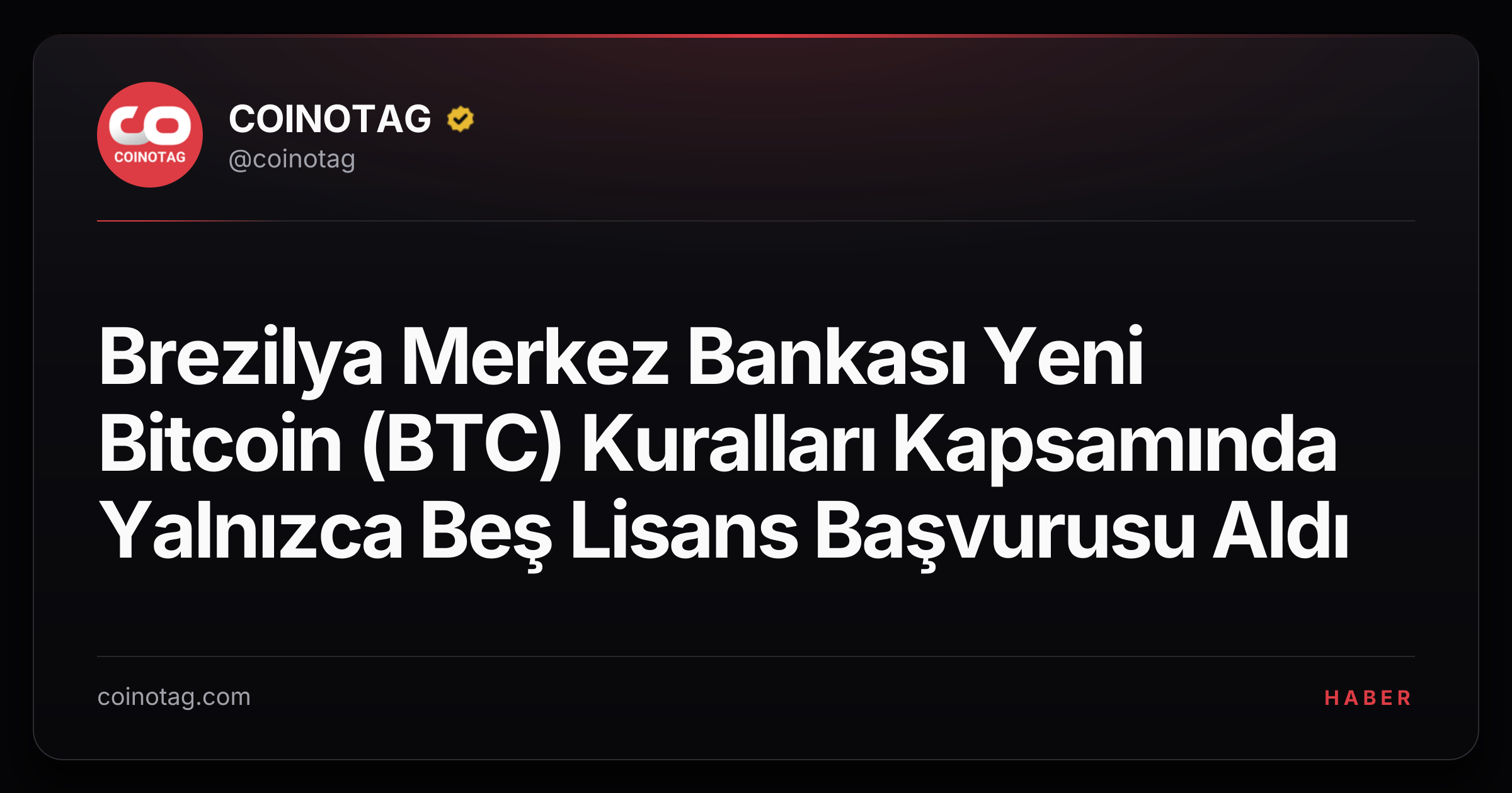 Brezilya Merkez Bankası Yeni Bitcoin (BTC) Kuralları Kapsamında Yalnızca Beş Lisans Başvurusu Aldı