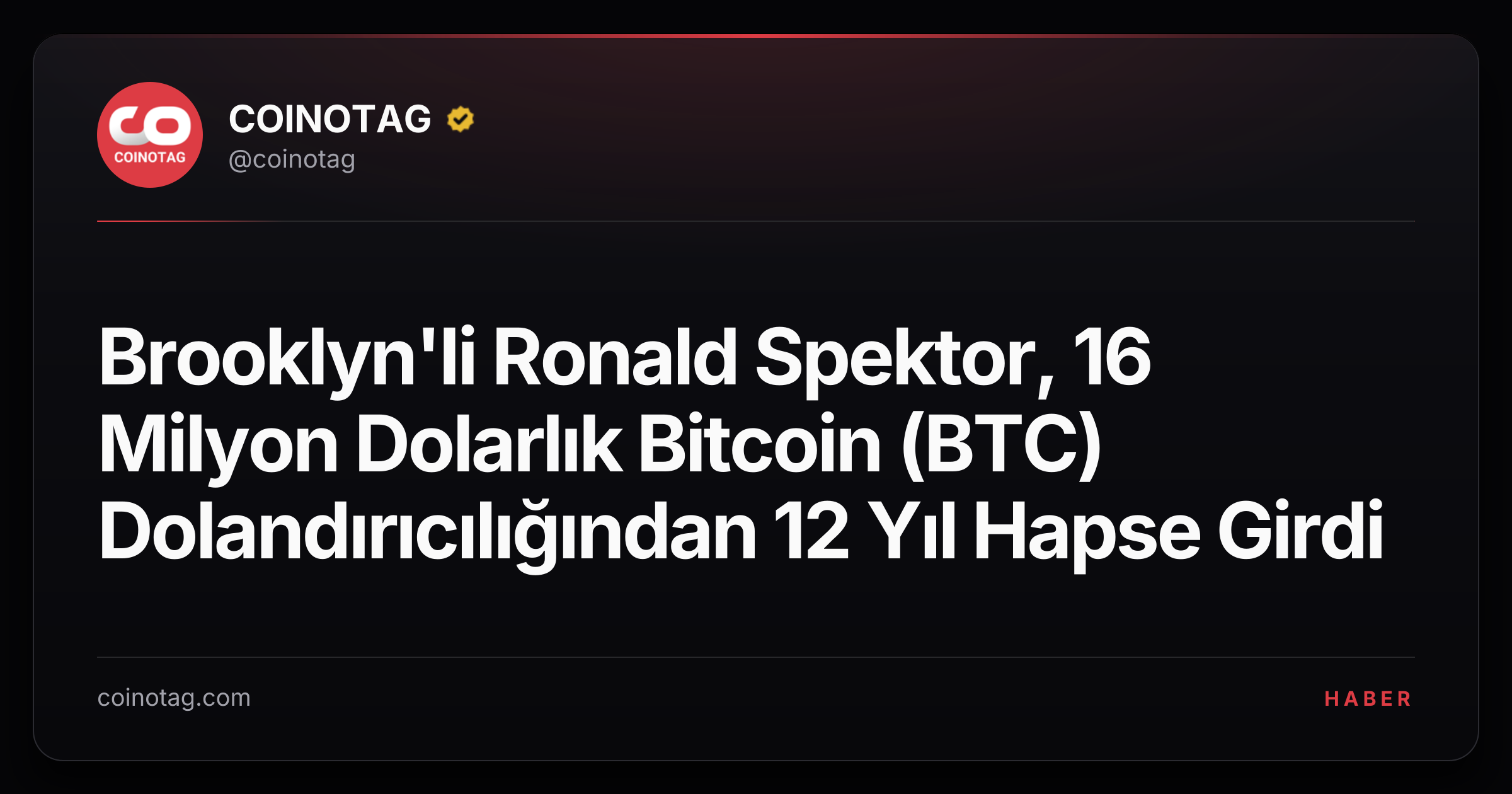 Brooklyn'li Ronald Spektor, 16 Milyon Dolarlık Bitcoin (BTC) Dolandırıcılığından 12 Yıl Hapse Girdi