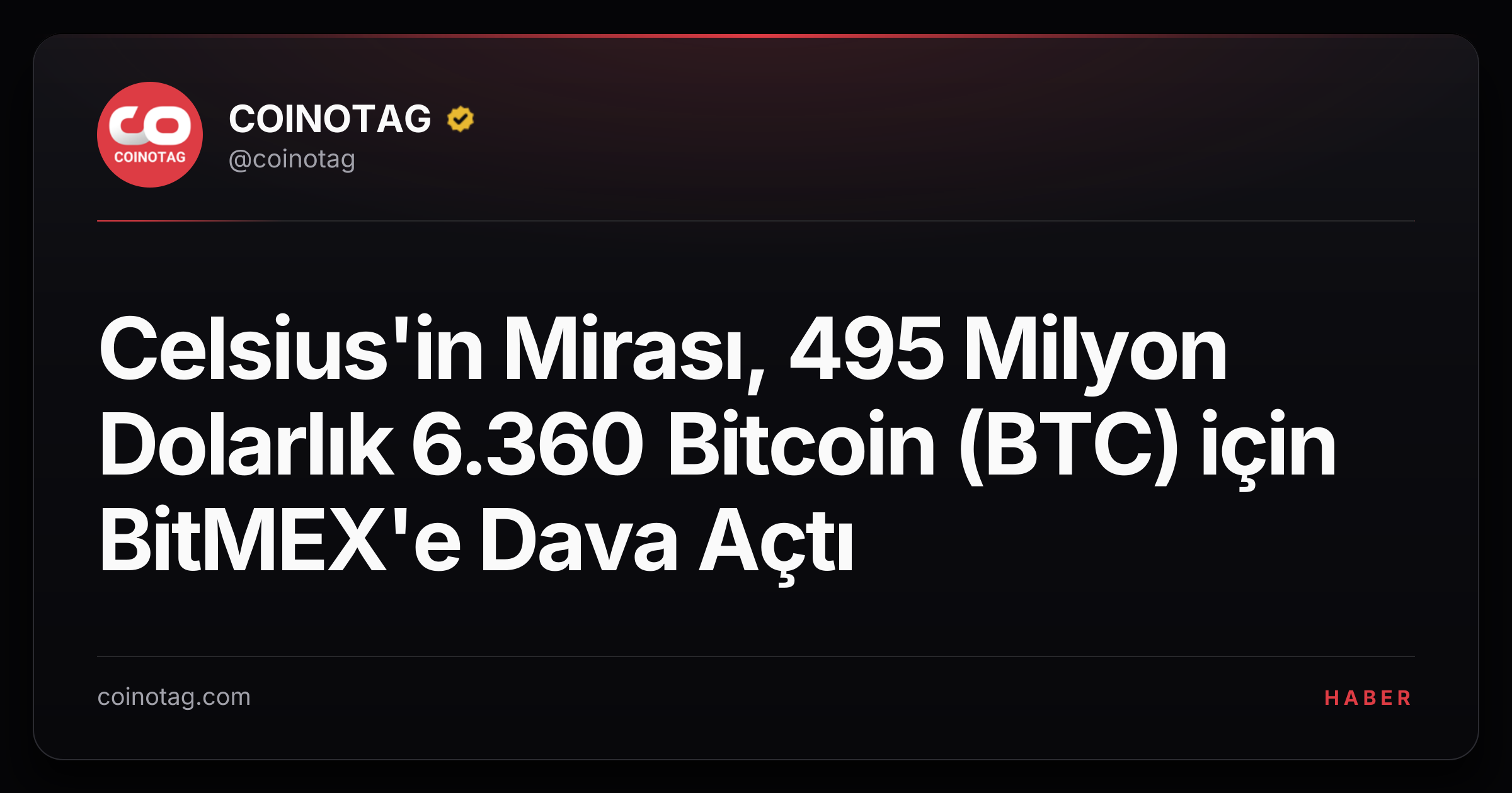 Celsius'in Mirası, 495 Milyon Dolarlık 6.360 Bitcoin (BTC) için BitMEX'e Dava Açtı