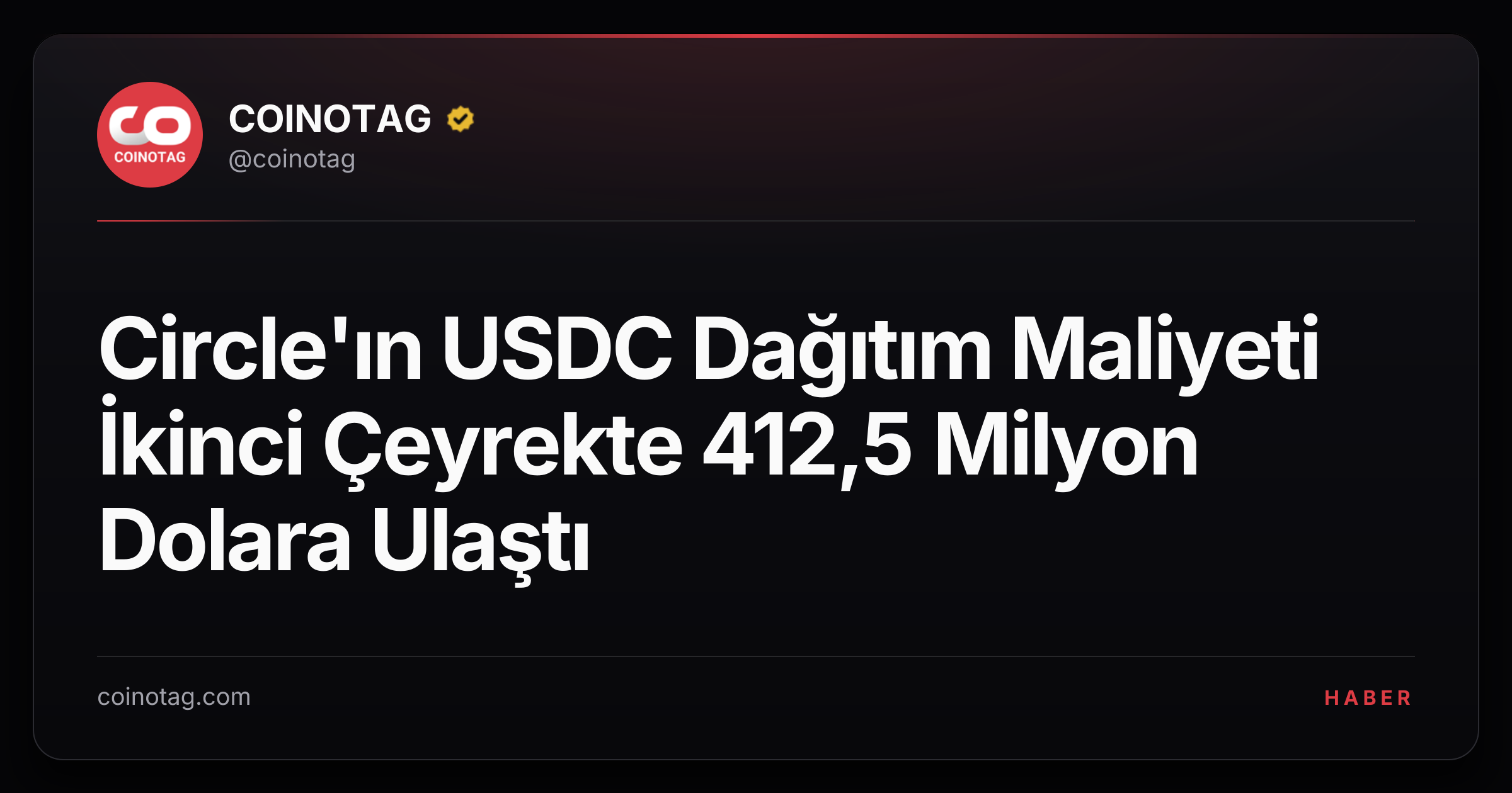 Circle'ın USDC Dağıtım Maliyeti İkinci Çeyrekte 412,5 Milyon Dolara Ulaştı