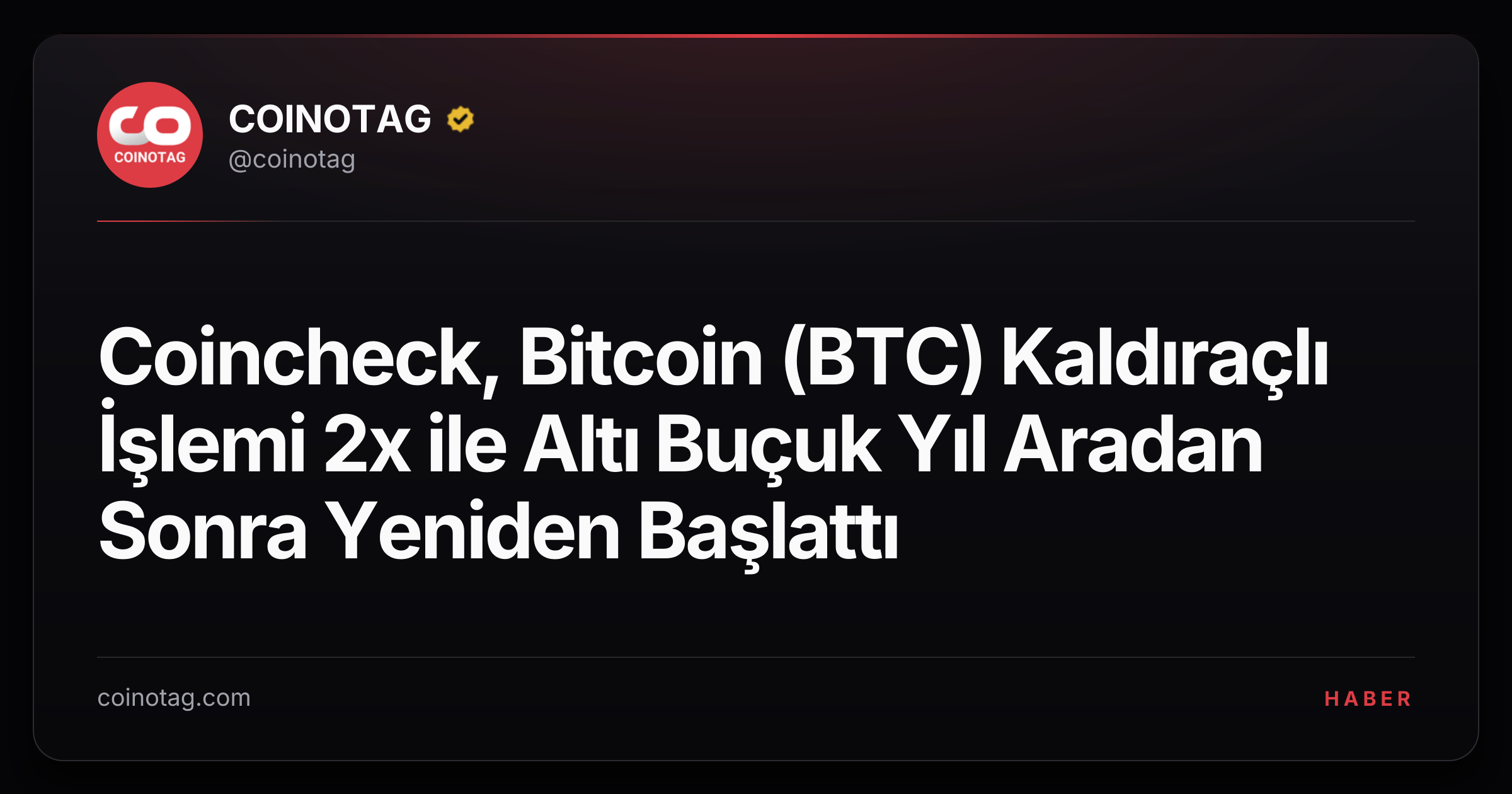Coincheck, Bitcoin (BTC) Kaldıraçlı İşlemi 2x ile Altı Buçuk Yıl Aradan Sonra Yeniden Başlattı