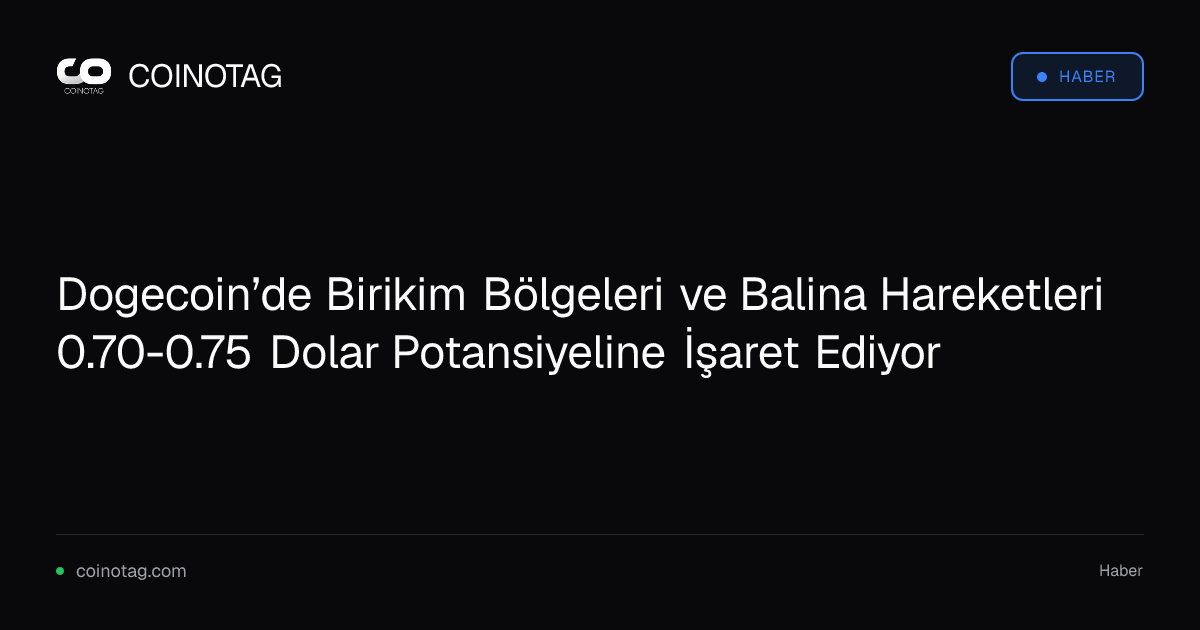 Dogecoin’de Birikim Bölgeleri ve Balina Hareketleri 0.70-0.75 Dolar Potansiyeline İşaret Ediyor