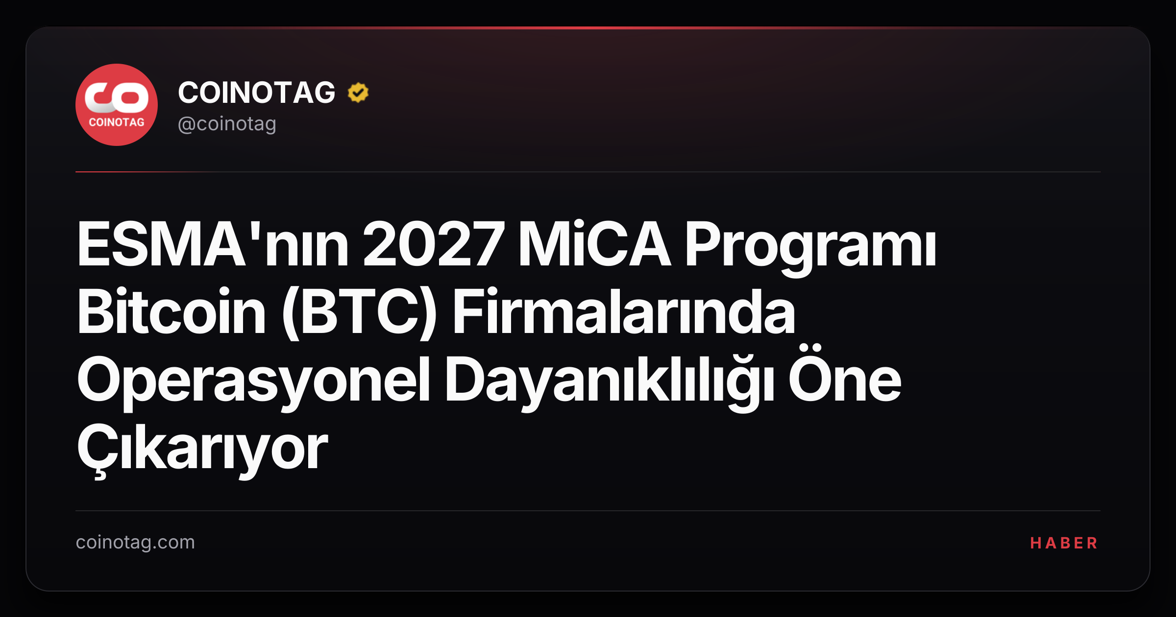 ESMA'nın 2027 MiCA Programı Bitcoin (BTC) Firmalarında Operasyonel Dayanıklılığı Öne Çıkarıyor