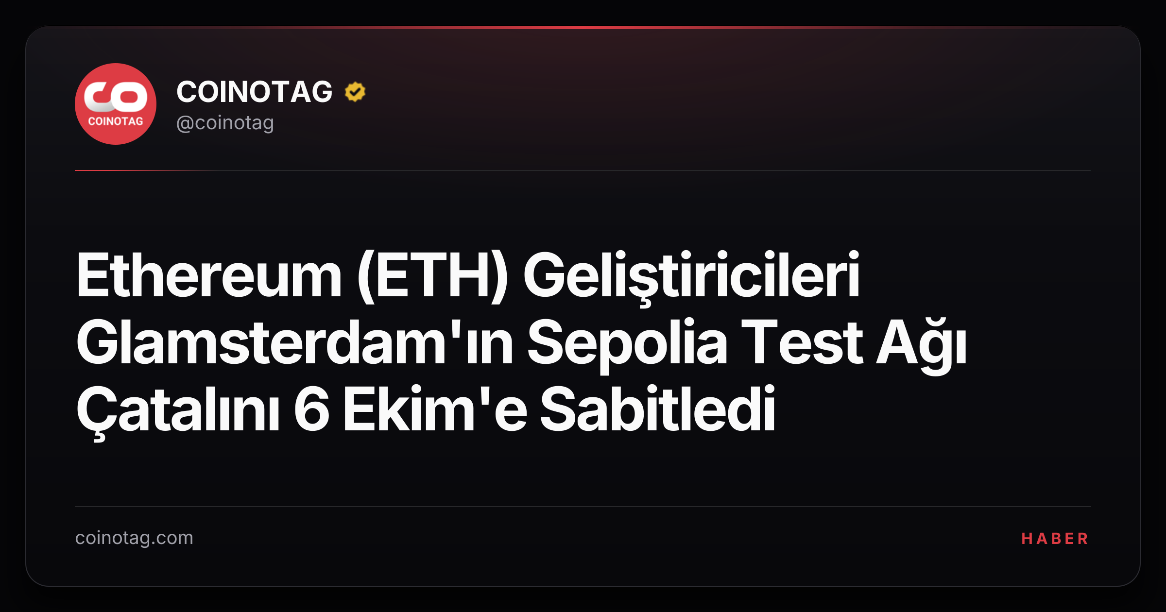 Ethereum (ETH) Geliştiricileri Glamsterdam'ın Sepolia Test Ağı Çatalını 6 Ekim'e Sabitledi