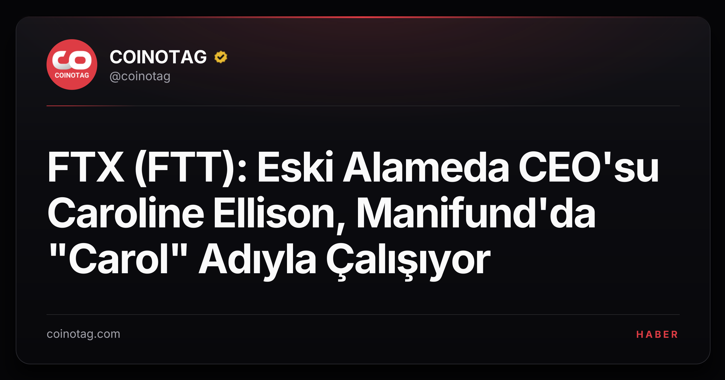 FTX (FTT): Eski Alameda CEO'su Caroline Ellison, Manifund'da "Carol" Adıyla Çalışıyor