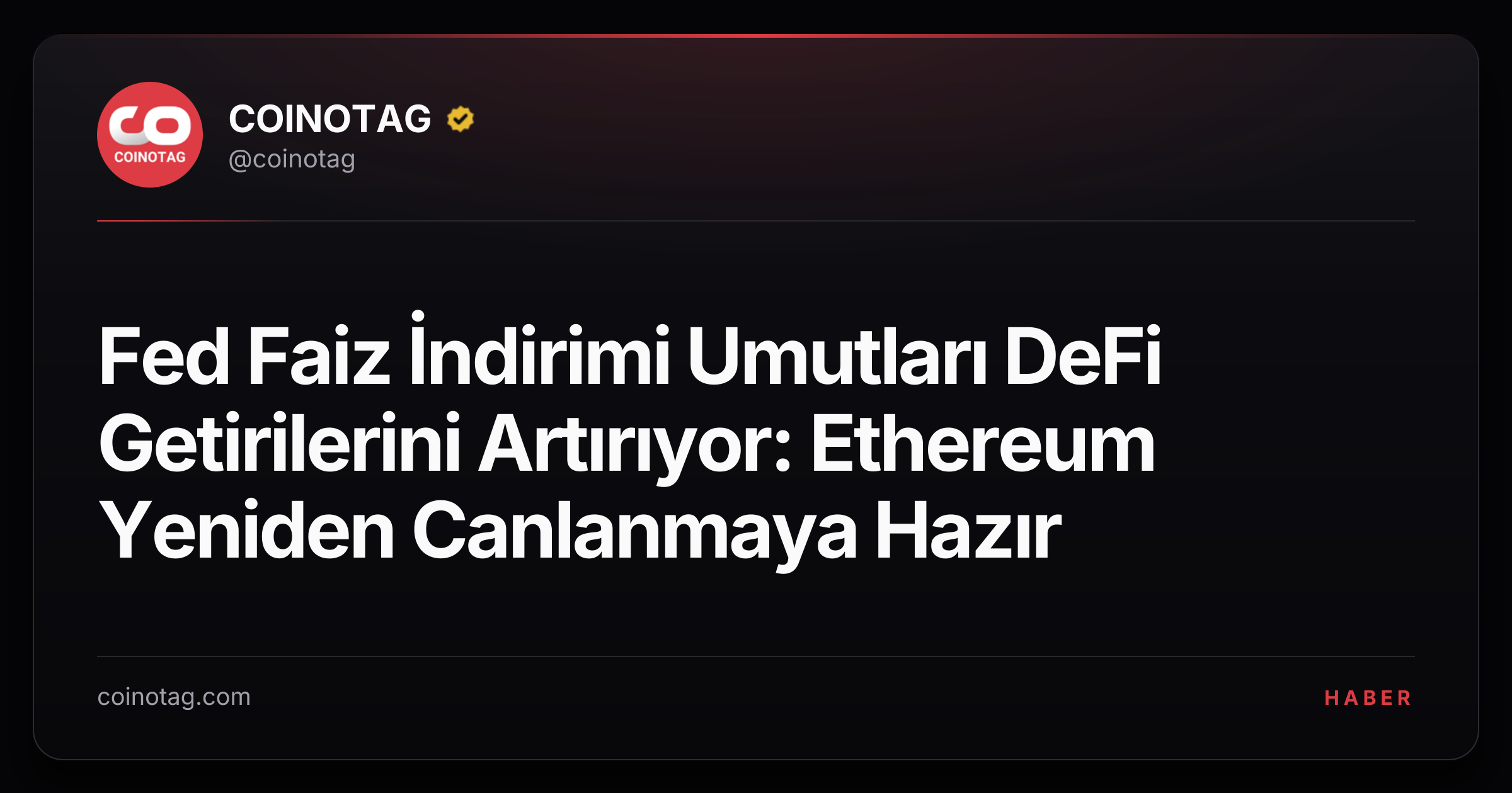 Fed Faiz İndirimi Umutları DeFi Getirilerini Artırıyor: Ethereum Yeniden Canlanmaya Hazır
