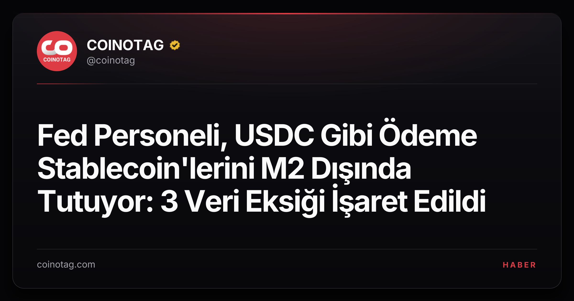Fed Personeli, USDC Gibi Ödeme Stablecoin'lerini M2 Dışında Tutuyor: 3 Veri Eksiği İşaret Edildi