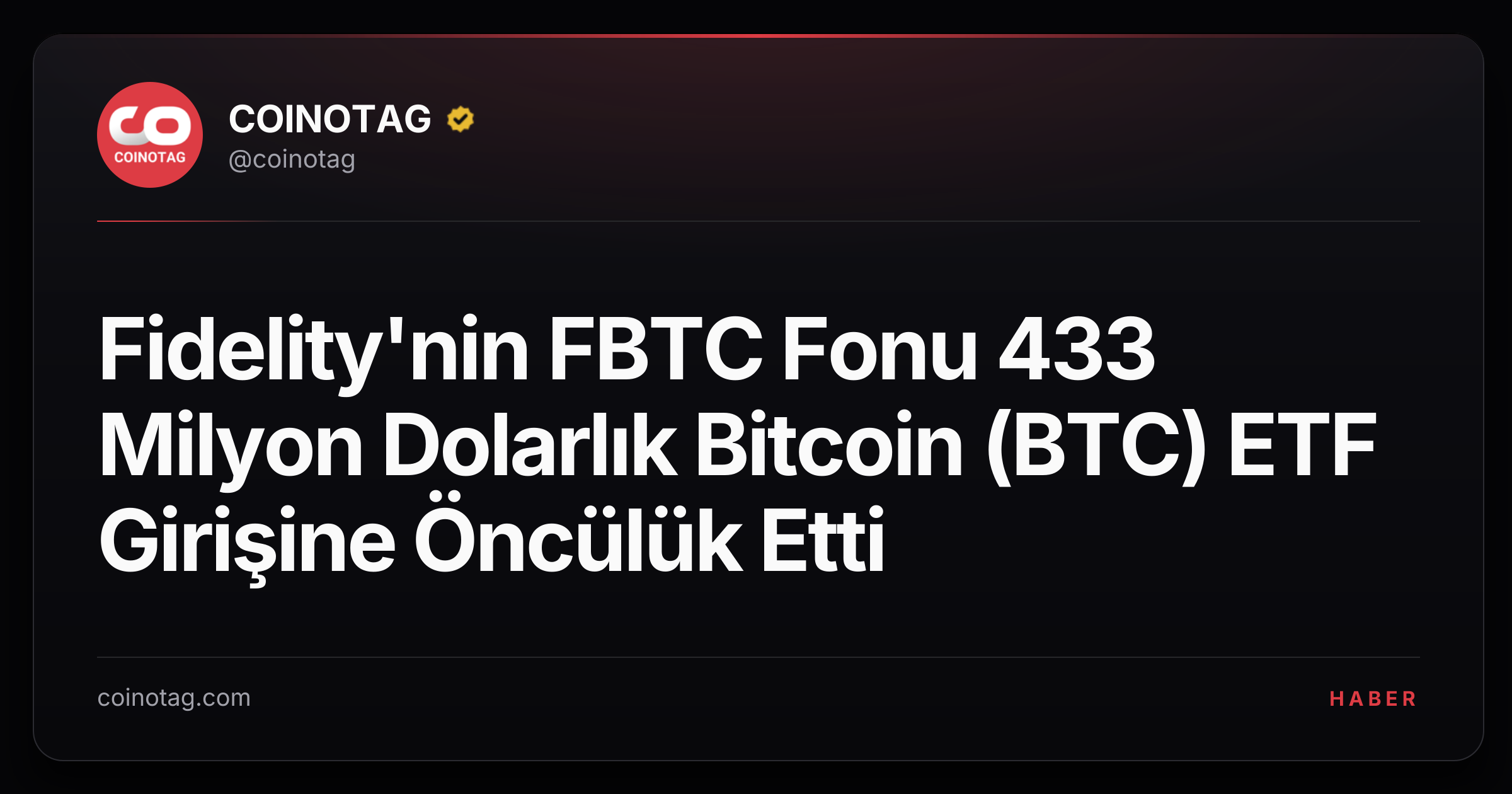 Fidelity'nin FBTC Fonu 433 Milyon Dolarlık Bitcoin (BTC) ETF Girişine Öncülük Etti