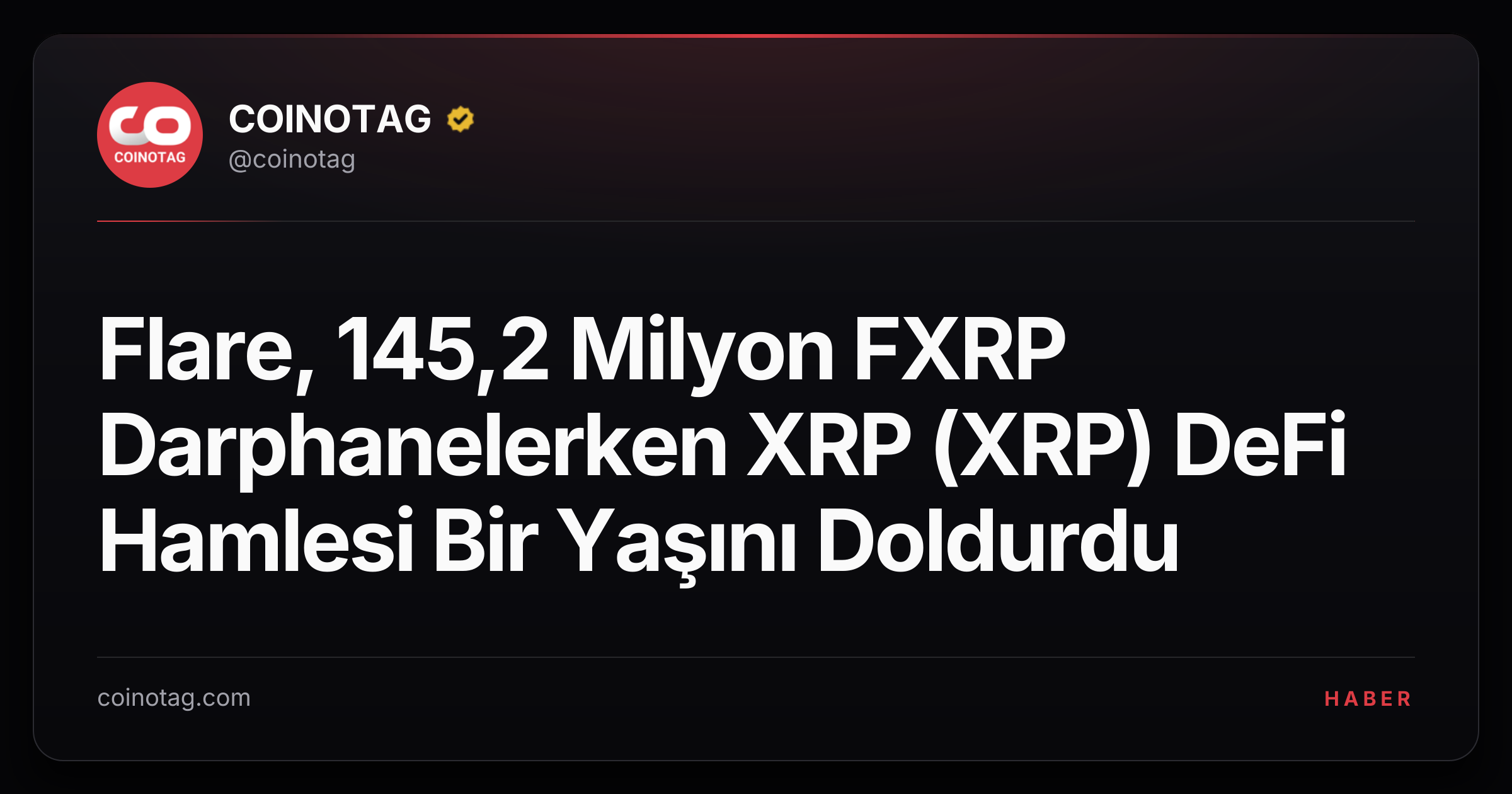 Flare, 145,2 Milyon FXRP Darphanelerken XRP (XRP) DeFi Hamlesi Bir Yaşını Doldurdu