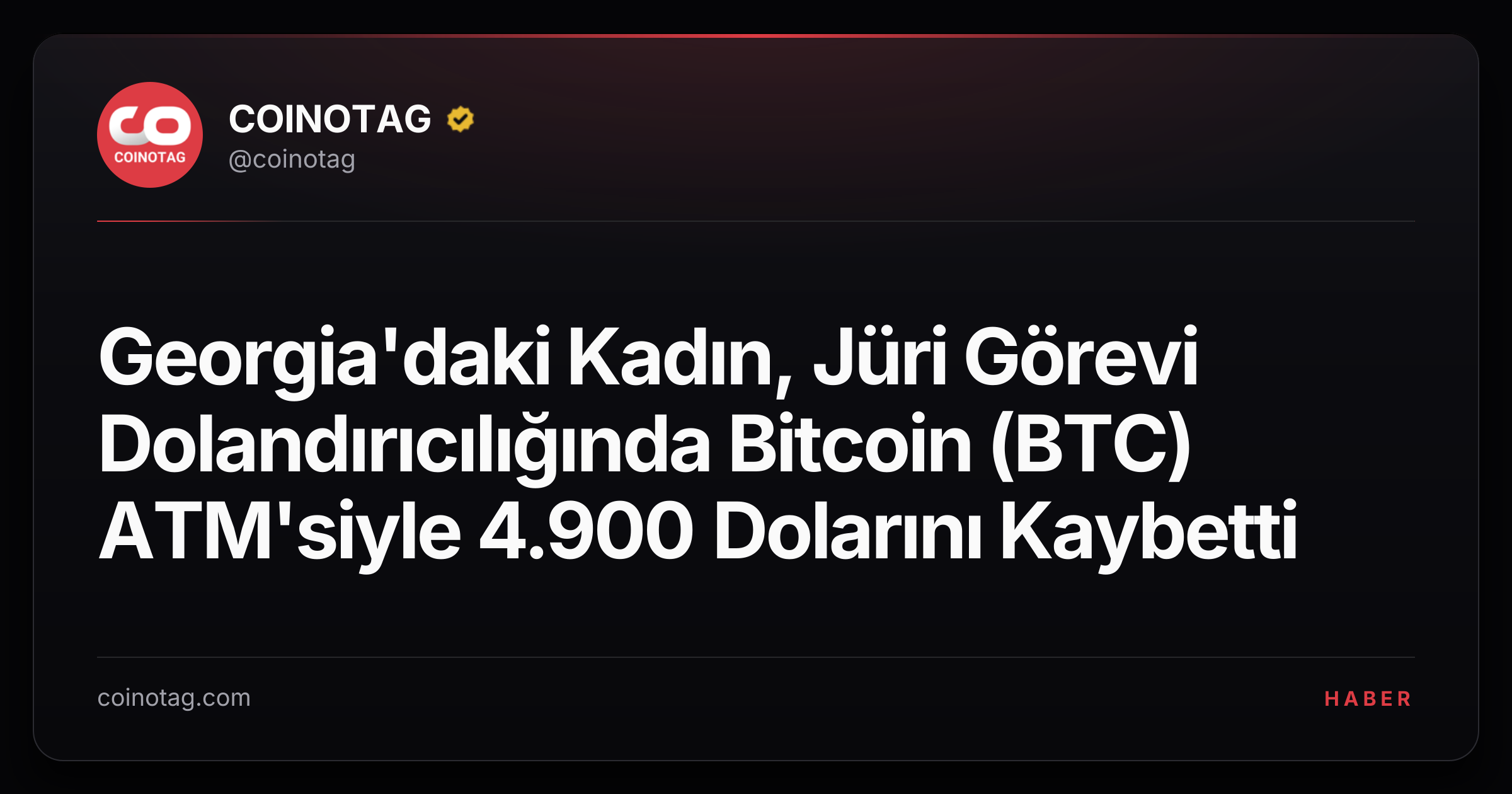 Georgia'daki Kadın, Jüri Görevi Dolandırıcılığında Bitcoin (BTC) ATM'siyle 4.900 Dolarını Kaybetti