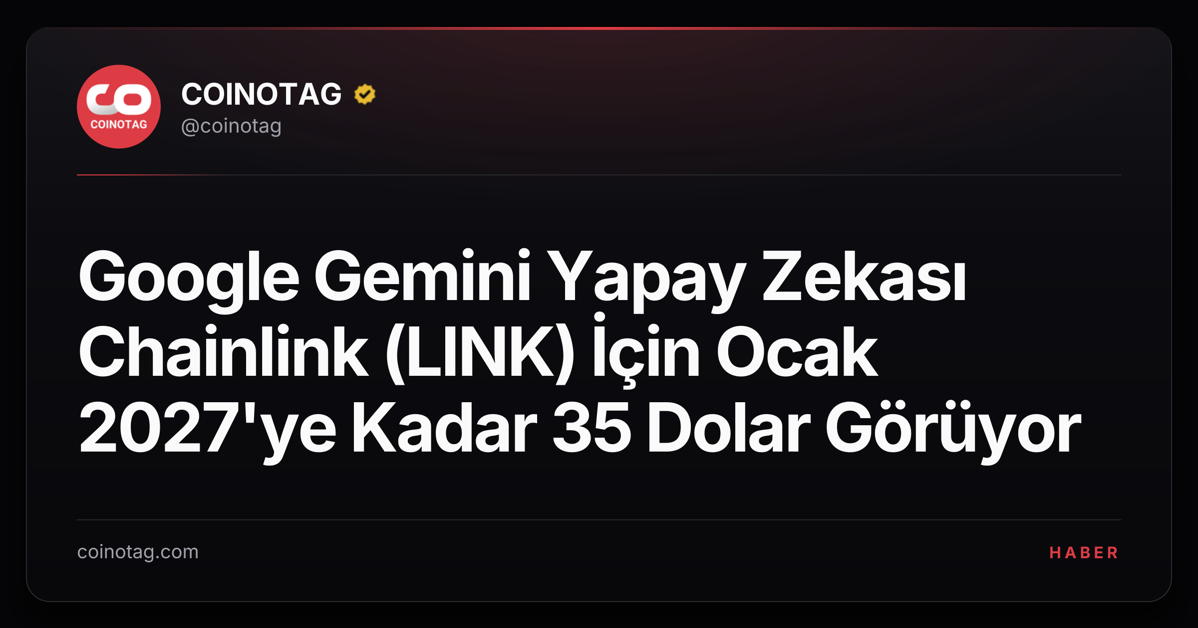 Google Gemini Yapay Zekası Chainlink (LINK) İçin Ocak 2027'ye Kadar 35 Dolar Görüyor