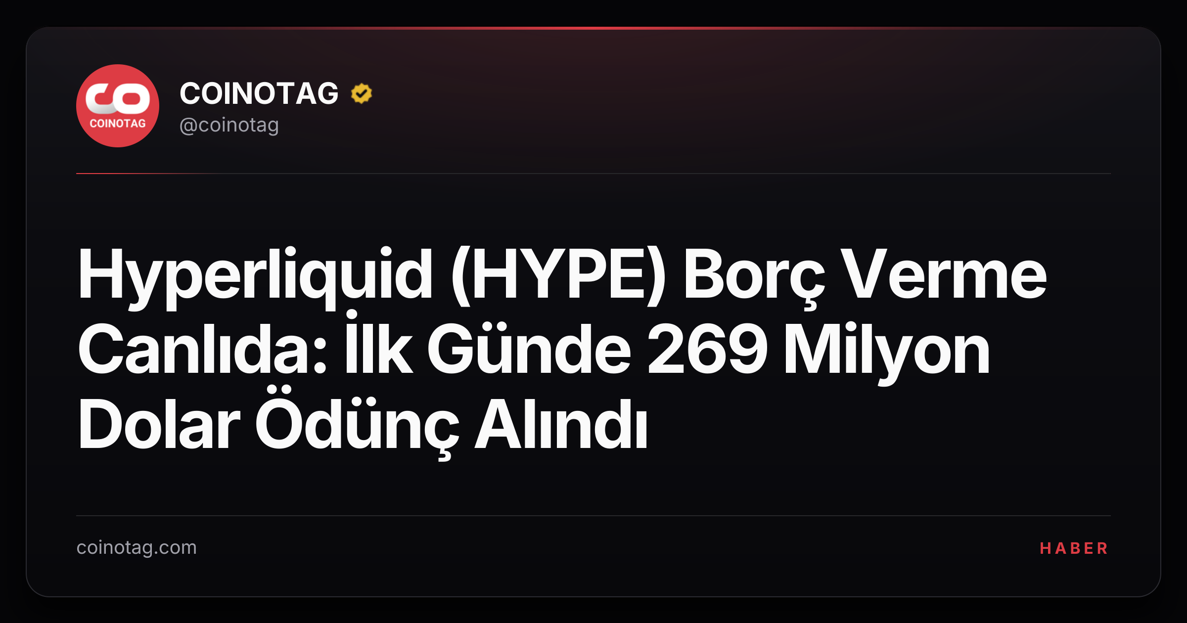Hyperliquid (HYPE) Borç Verme Canlıda: İlk Günde 269 Milyon Dolar Ödünç Alındı